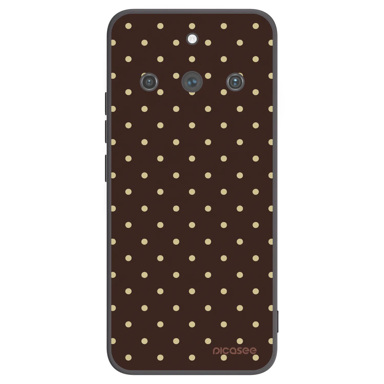 Picasee husă neagră din silicon pentru Realme 11 Pro+ - Vanilla Dots & Chocolate