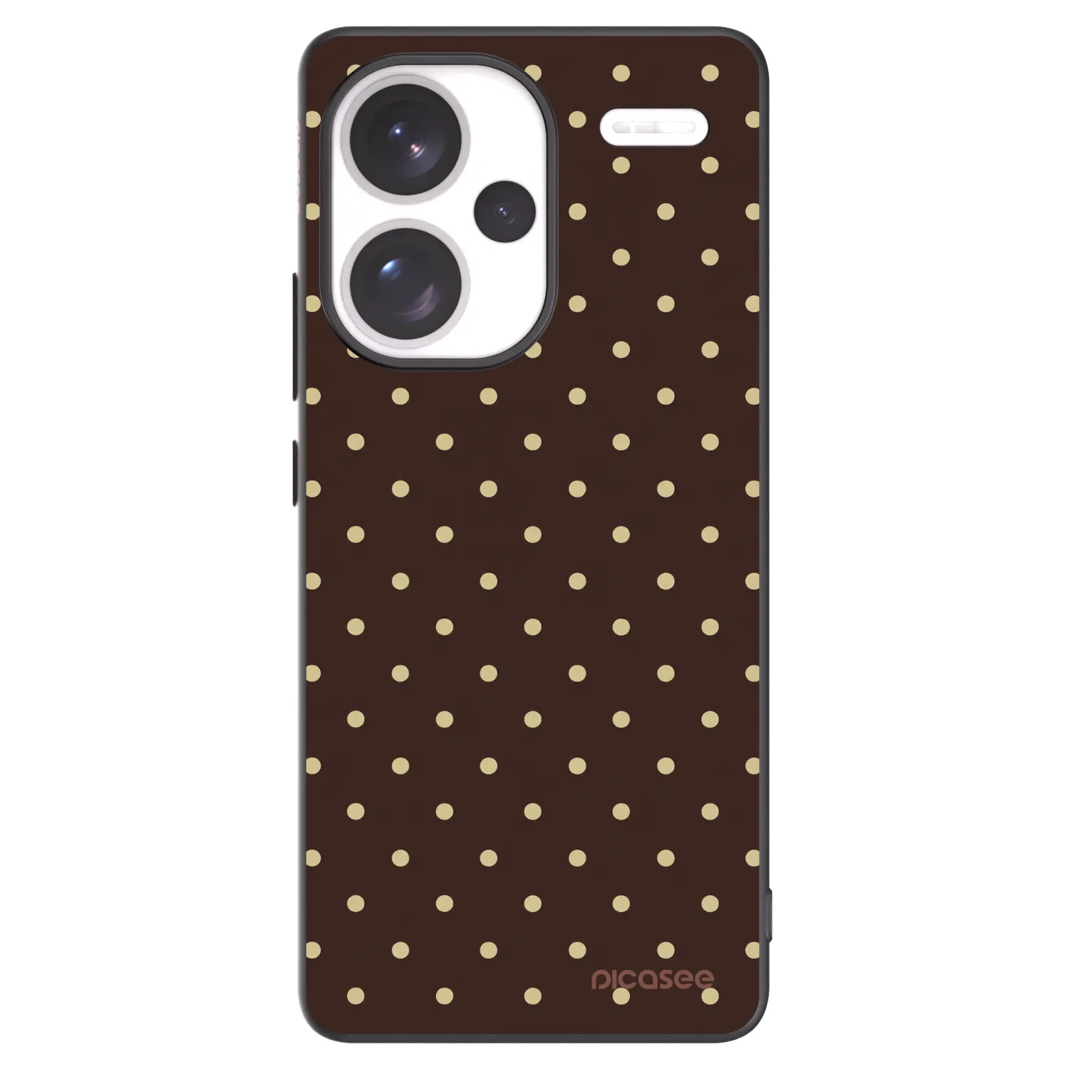Picasee husă neagră din silicon pentru Xiaomi Redmi Note 13 Pro+ 5G - Vanilla Dots & Chocolate