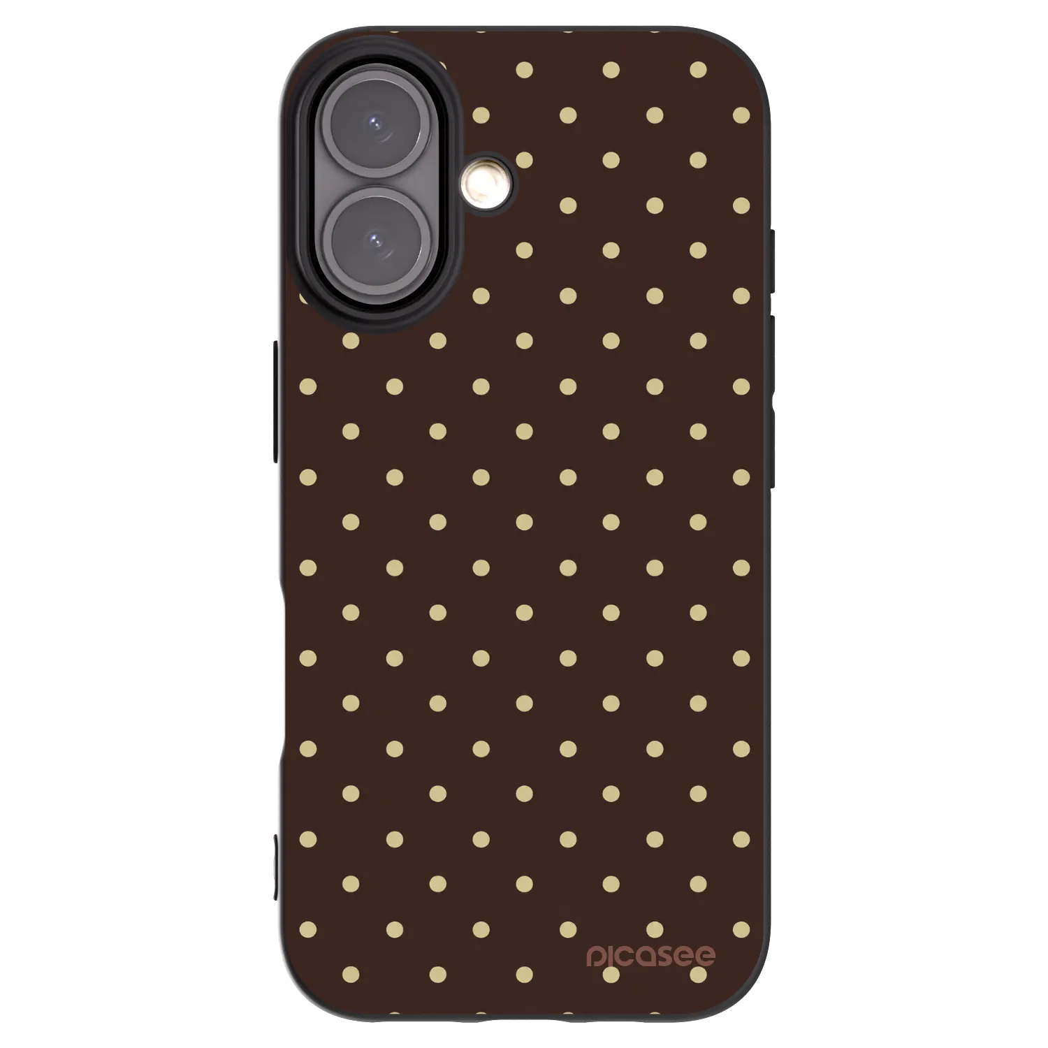 Picasee husă neagră din silicon pentru Apple iPhone 16 - Vanilla Dots & Chocolate