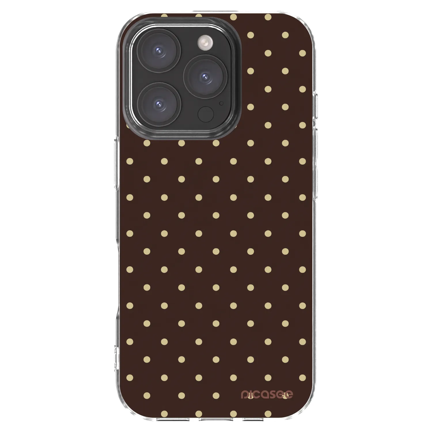 Picasee husă transparentă din silicon pentru Apple iPhone 16 Pro - Vanilla Dots & Chocolate