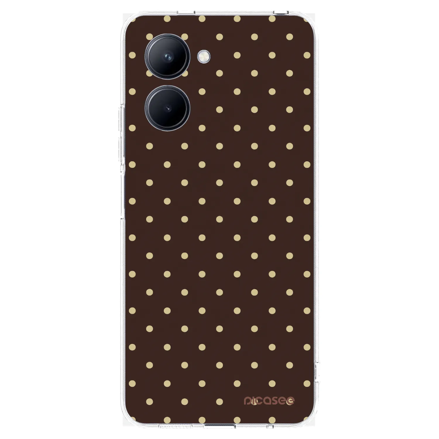 Picasee husă transparentă din silicon pentru Realme C33 (2023) - Vanilla Dots & Chocolate