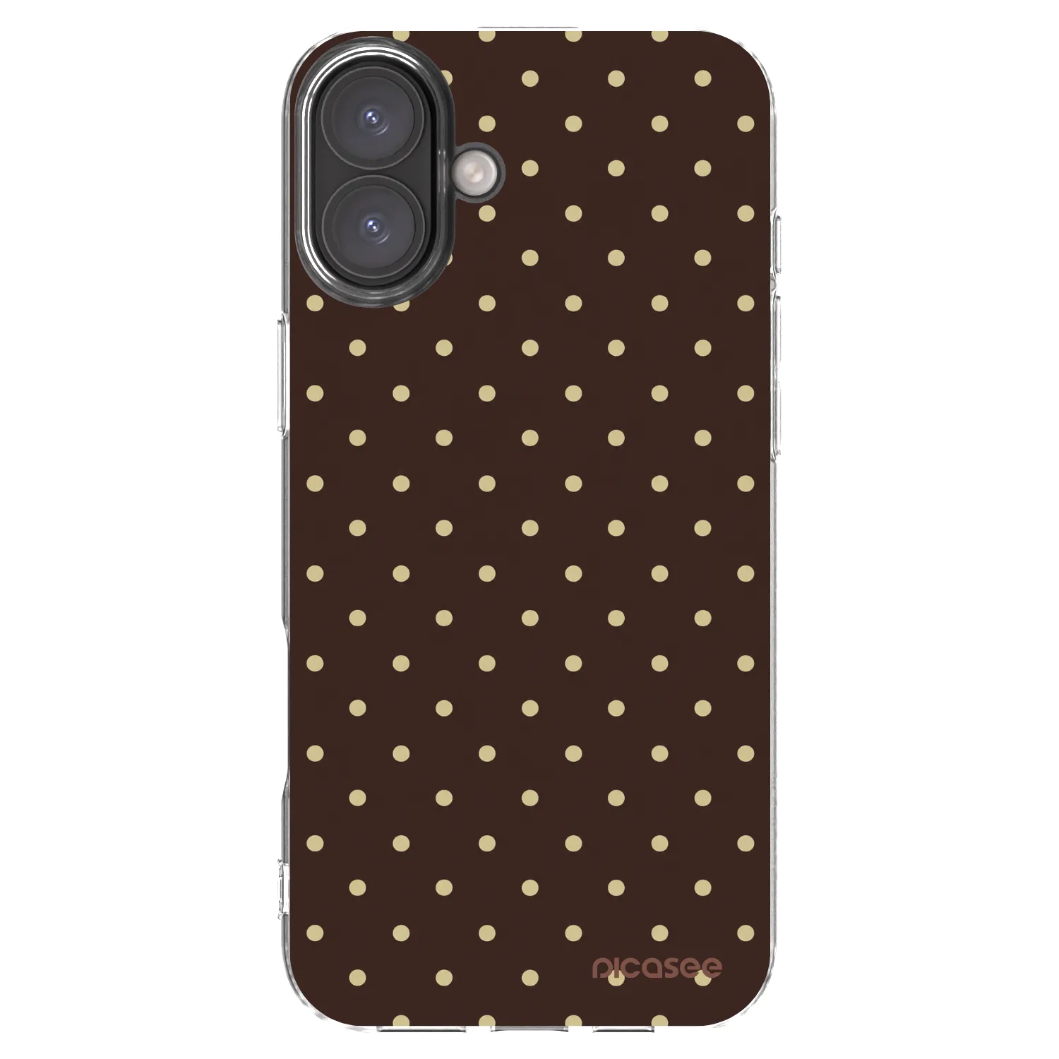 Picasee husă transparentă din silicon pentru Apple iPhone 16 Plus - Vanilla Dots & Chocolate