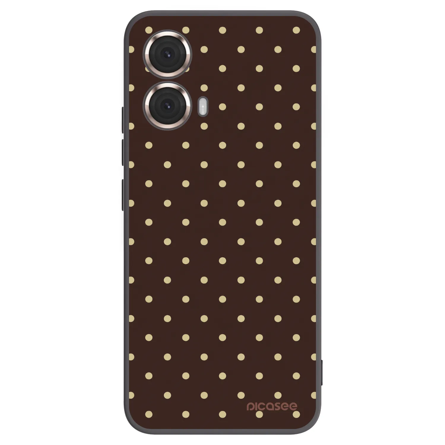 Picasee husă neagră din silicon pentru Motorola Moto G85 - Vanilla Dots & Chocolate