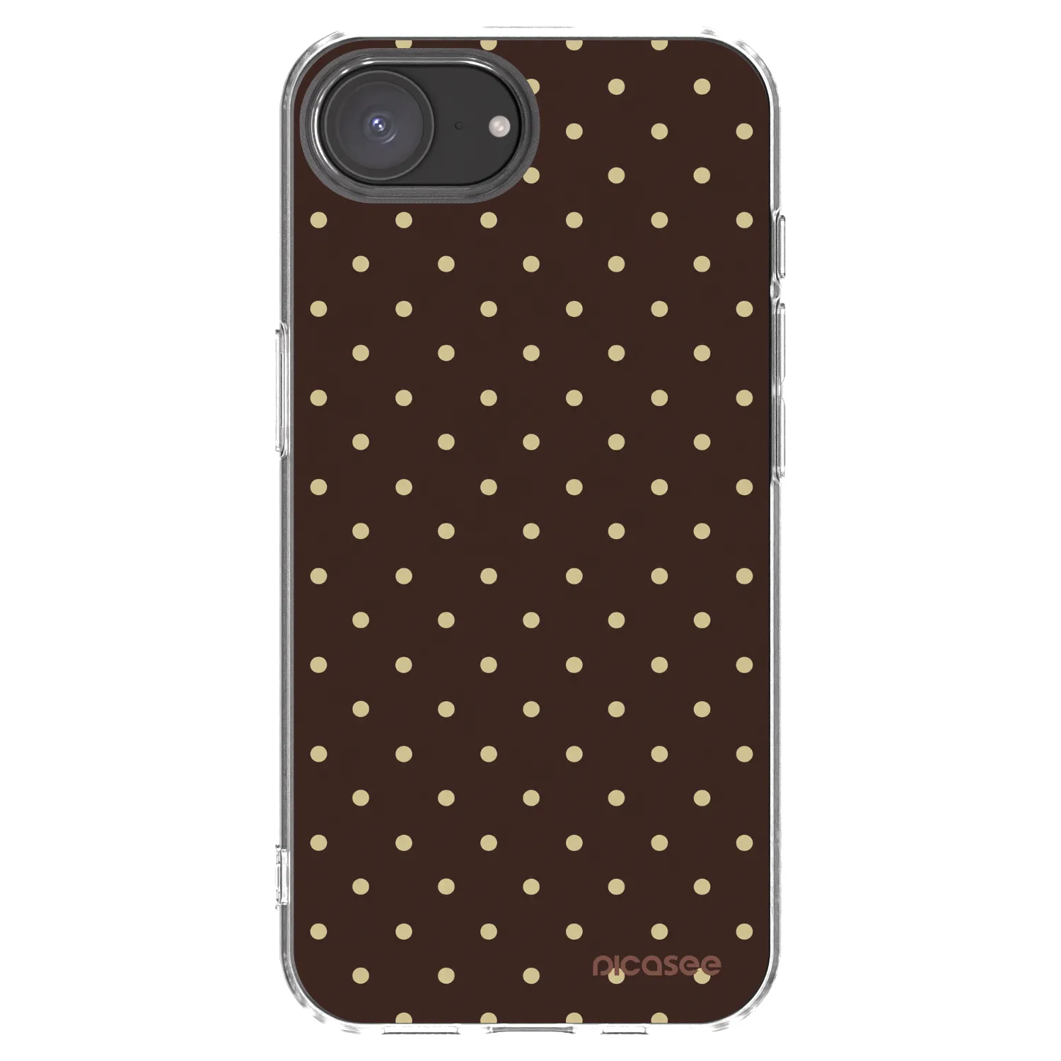 Picasee husă transparentă din silicon pentru Apple iPhone 16e - Vanilla Dots & Chocolate