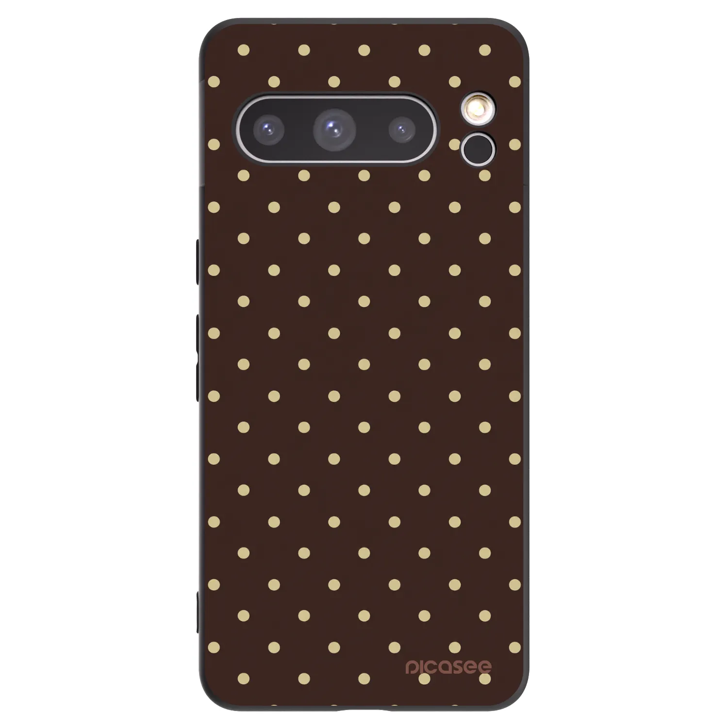 Picasee husă neagră din silicon pentru Google Pixel 8 Pro - Vanilla Dots & Chocolate