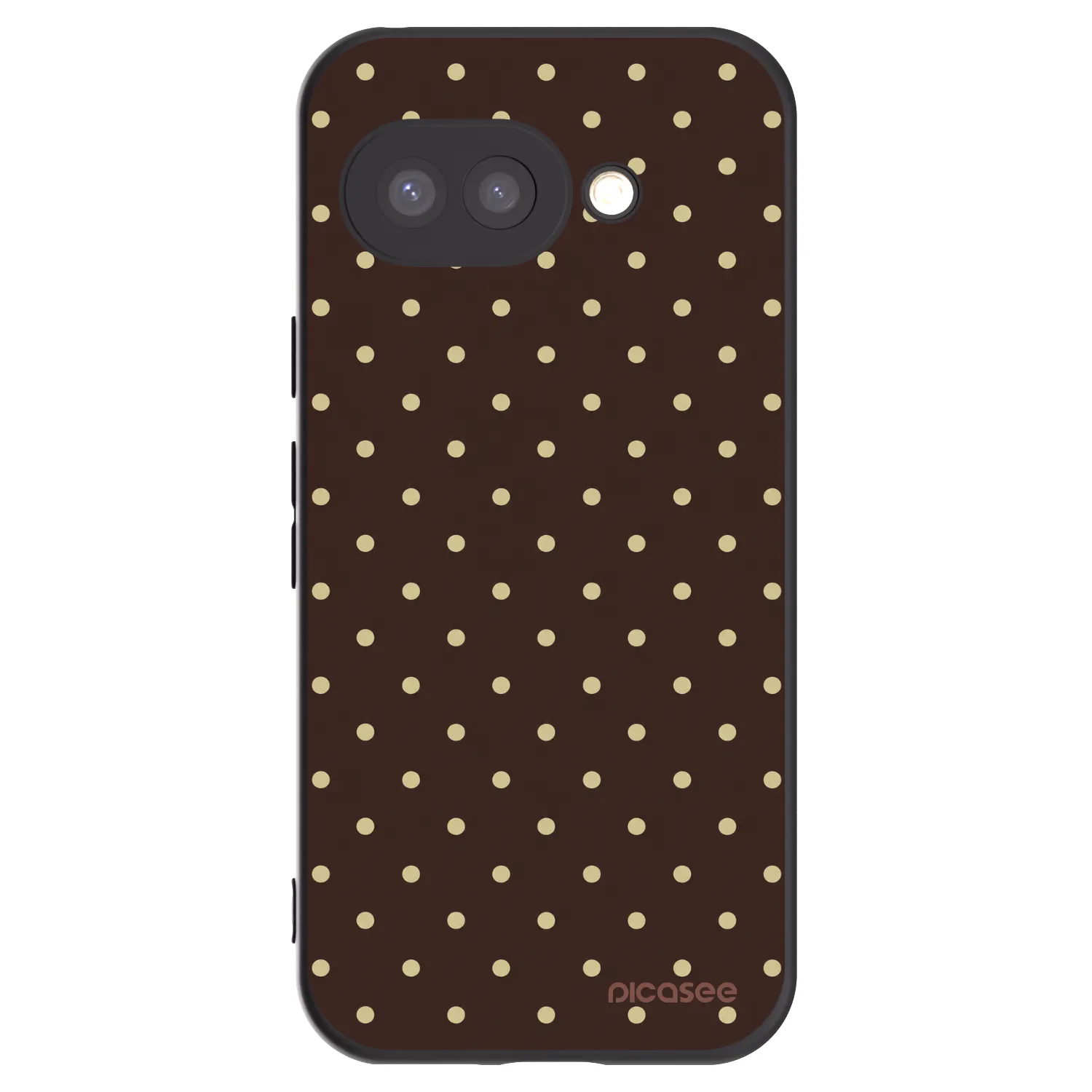 Picasee husă neagră din silicon pentru Google Pixel 9a - Vanilla Dots & Chocolate