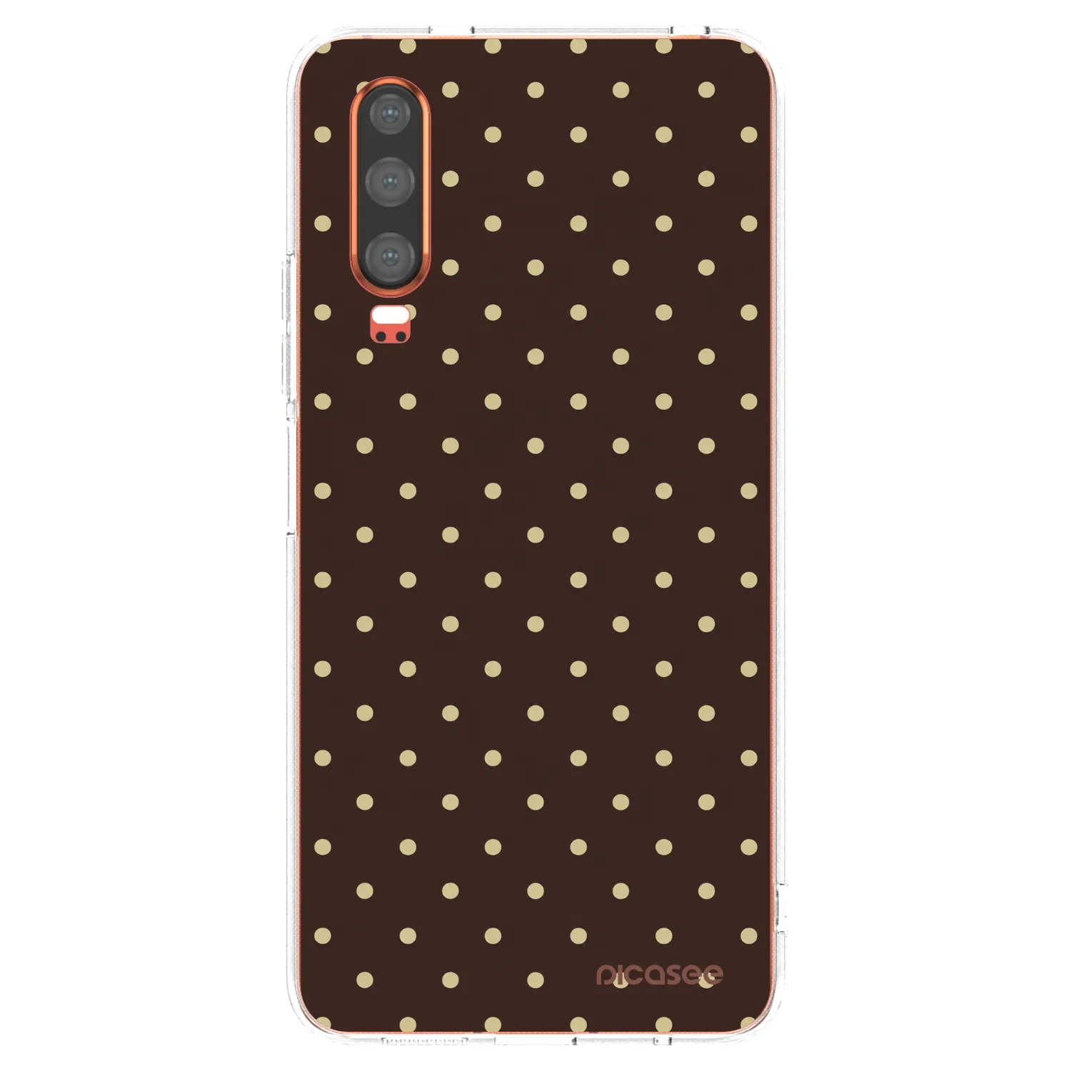 Picasee husă transparentă din silicon pentru Huawei P30 - Vanilla Dots & Chocolate