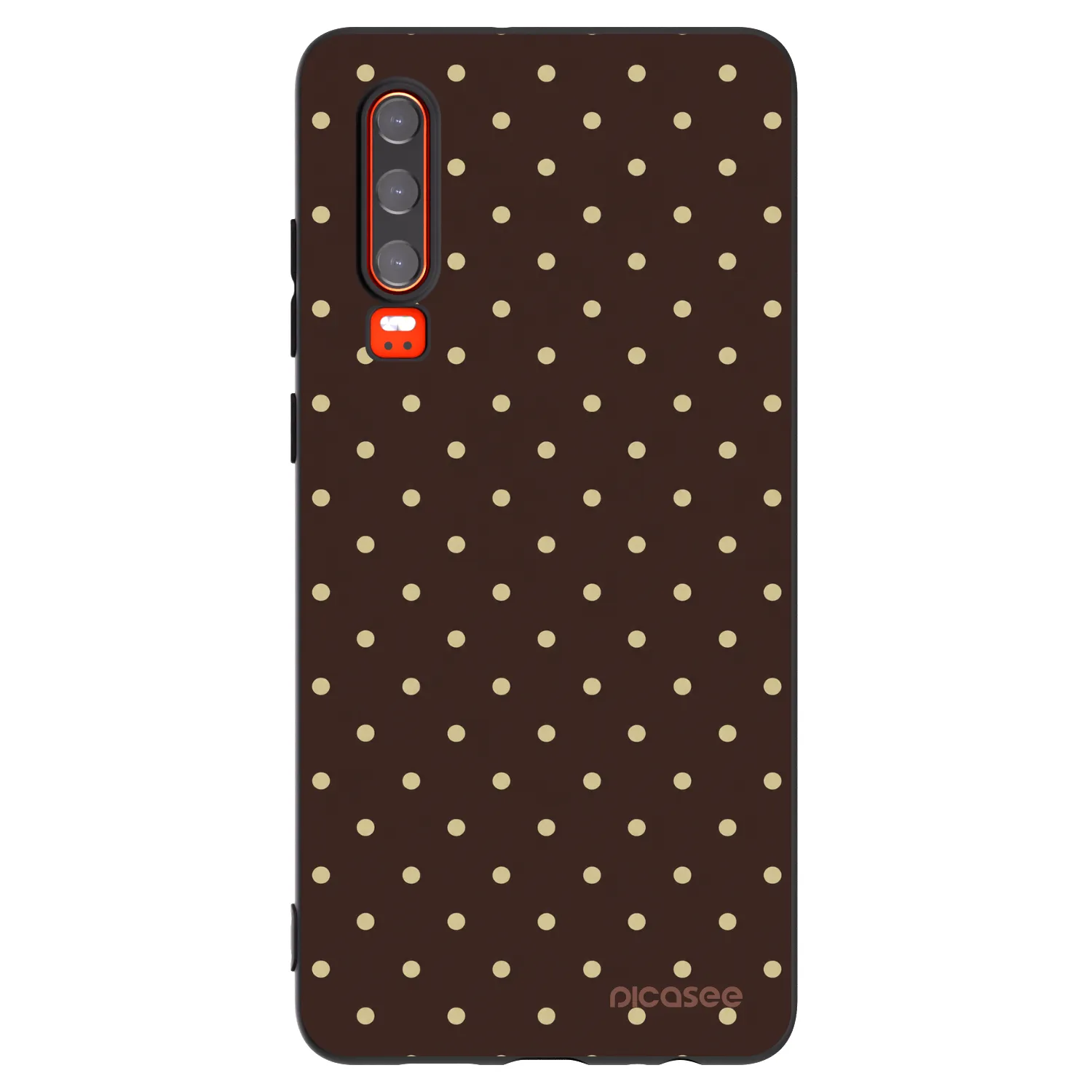 Picasee husă neagră din silicon pentru Huawei P30 - Vanilla Dots & Chocolate