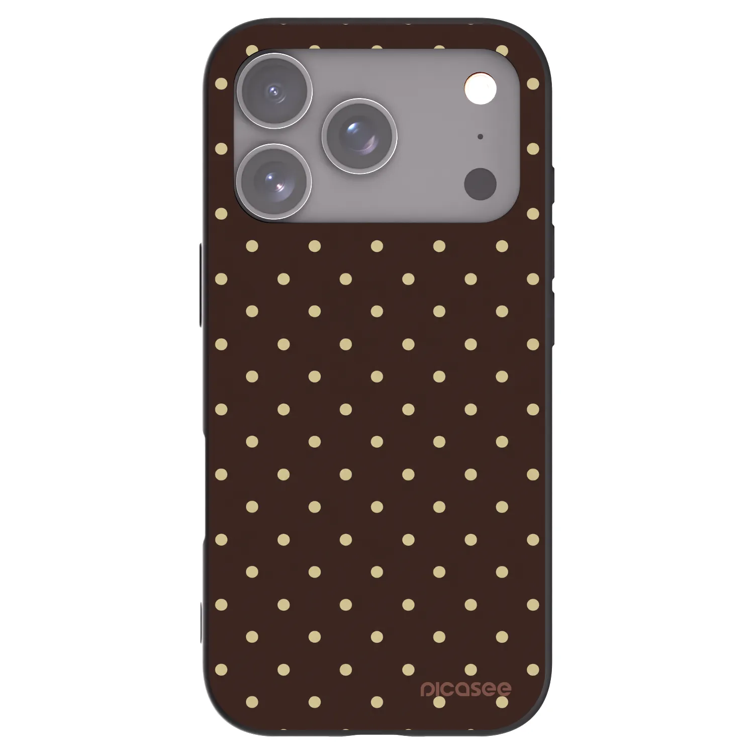Picasee husă neagră din silicon pentru Apple iPhone 17 Pro - Vanilla Dots & Chocolate