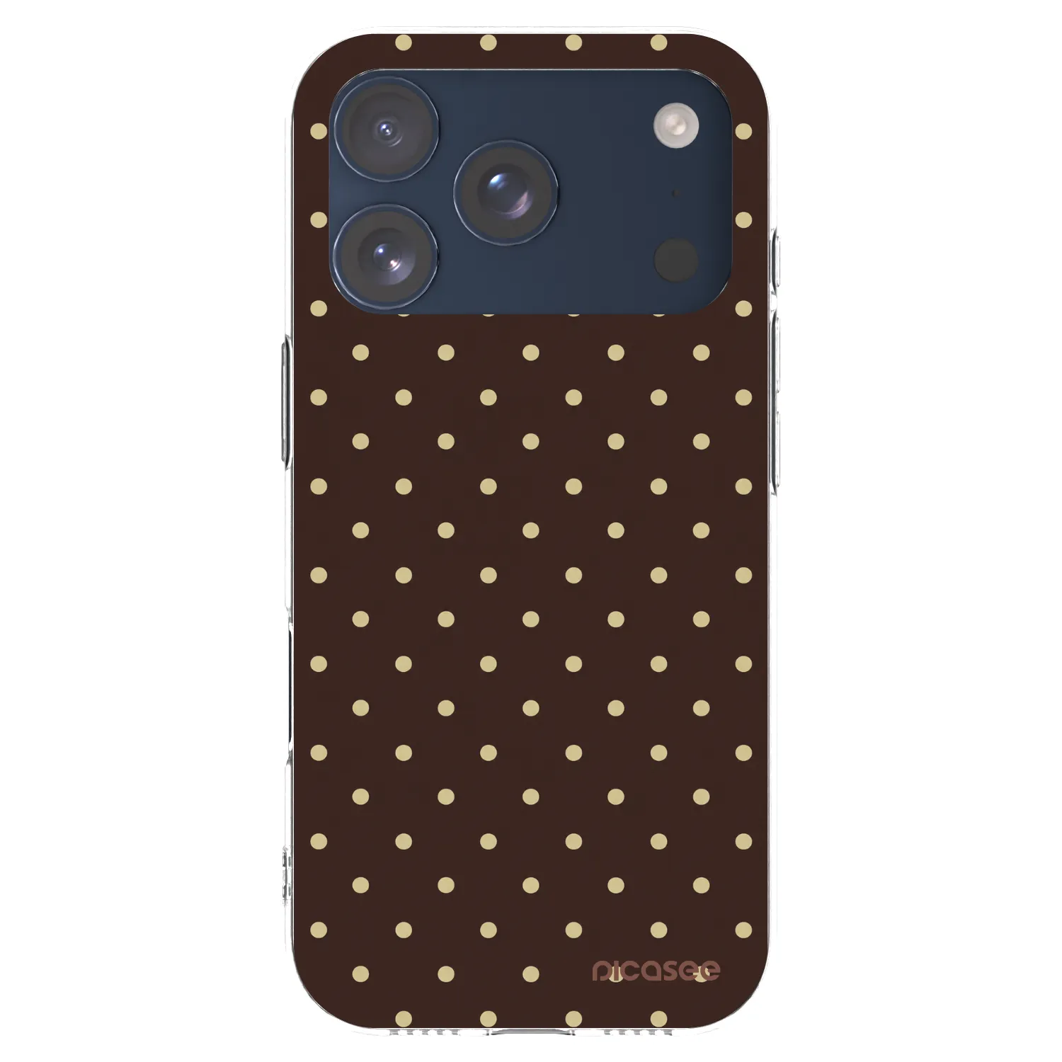 Picasee husă transparentă din silicon pentru Apple iPhone 17 Pro - Vanilla Dots & Chocolate