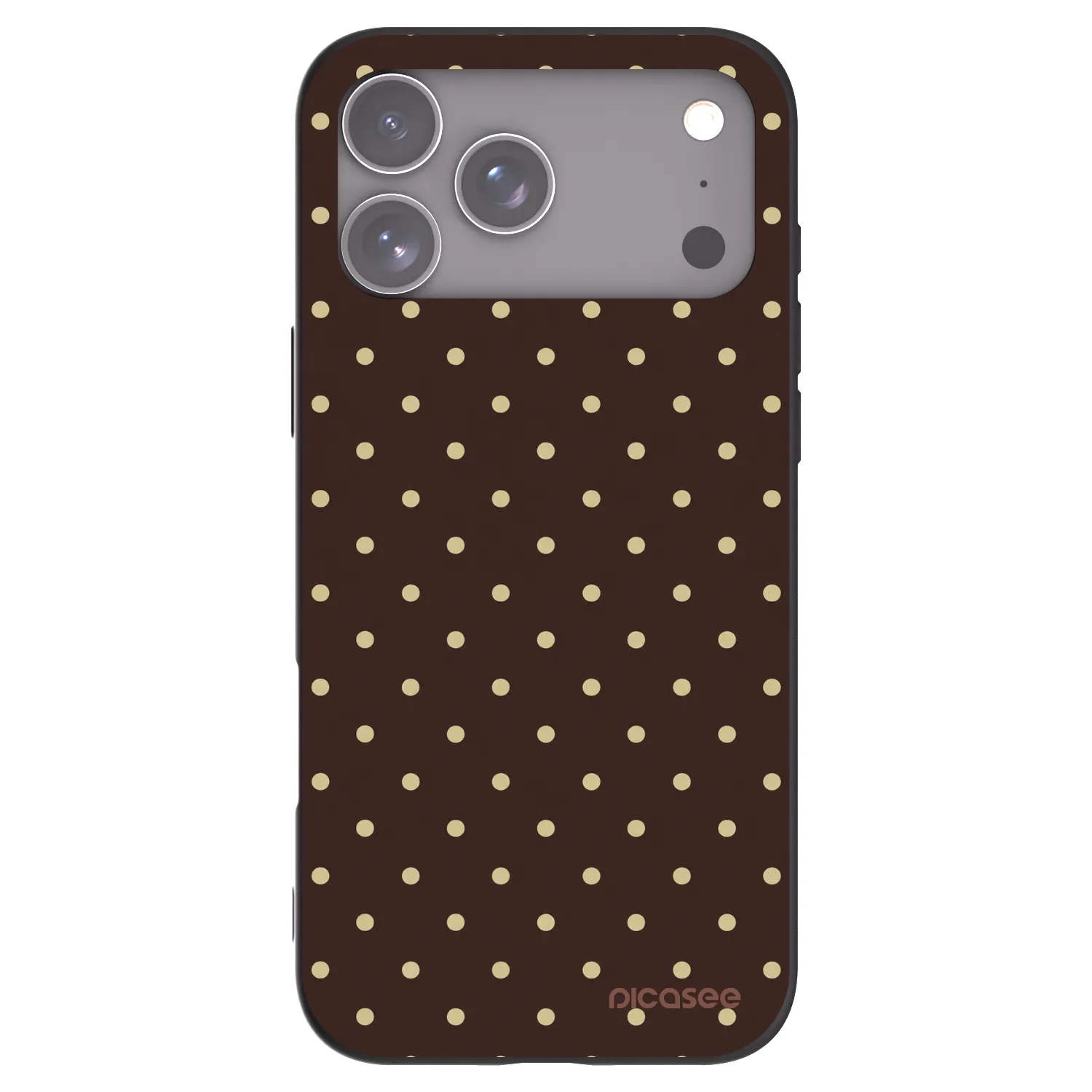Picasee husă neagră din silicon pentru Apple iPhone 17 Pro Max - Vanilla Dots & Chocolate