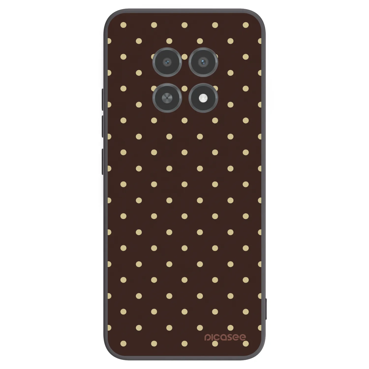 Picasee husă neagră din silicon pentru Realme 12X - Vanilla Dots & Chocolate