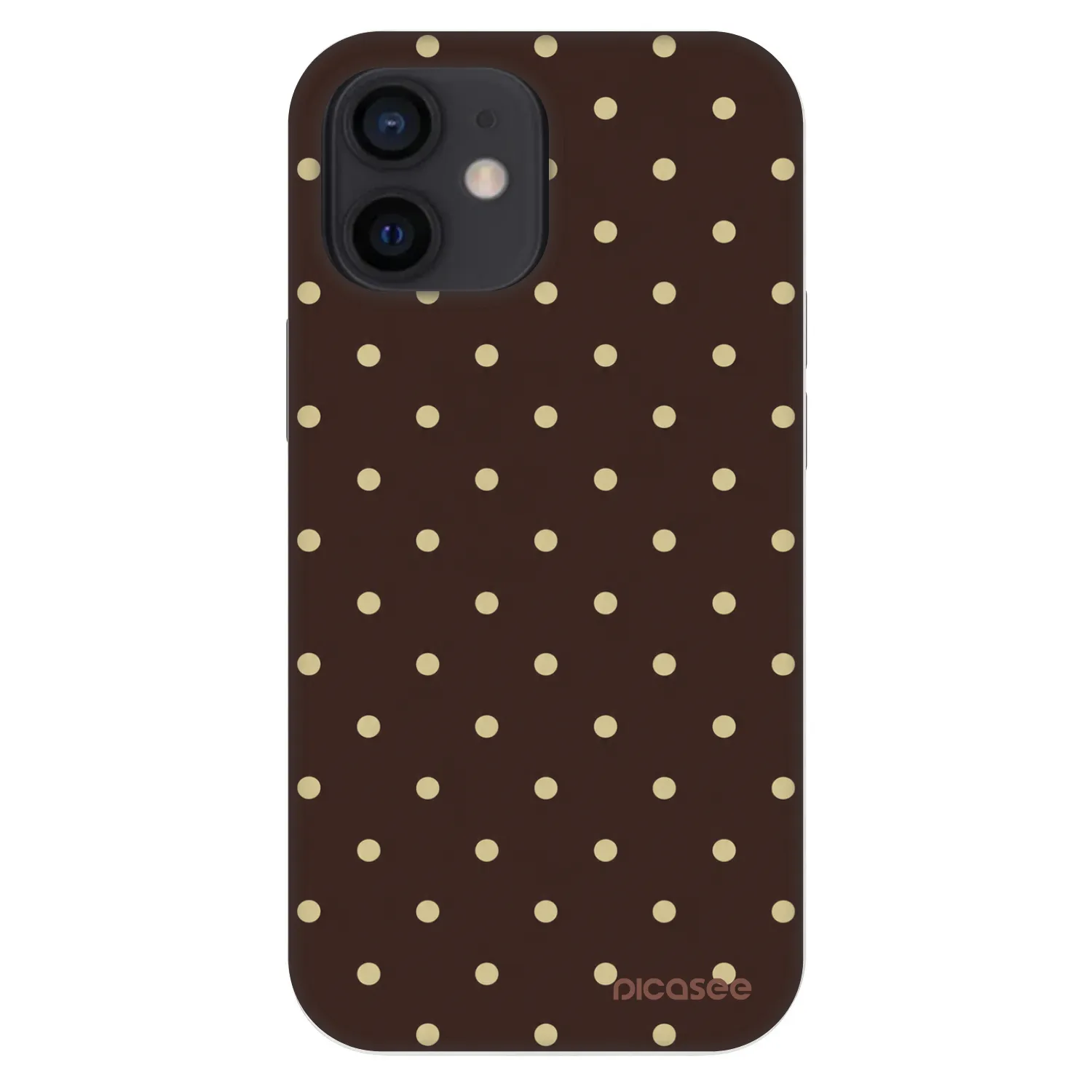 Picasee Fashion Case pentru Apple iPhone 12 mini - Vanilla Dots & Chocolate