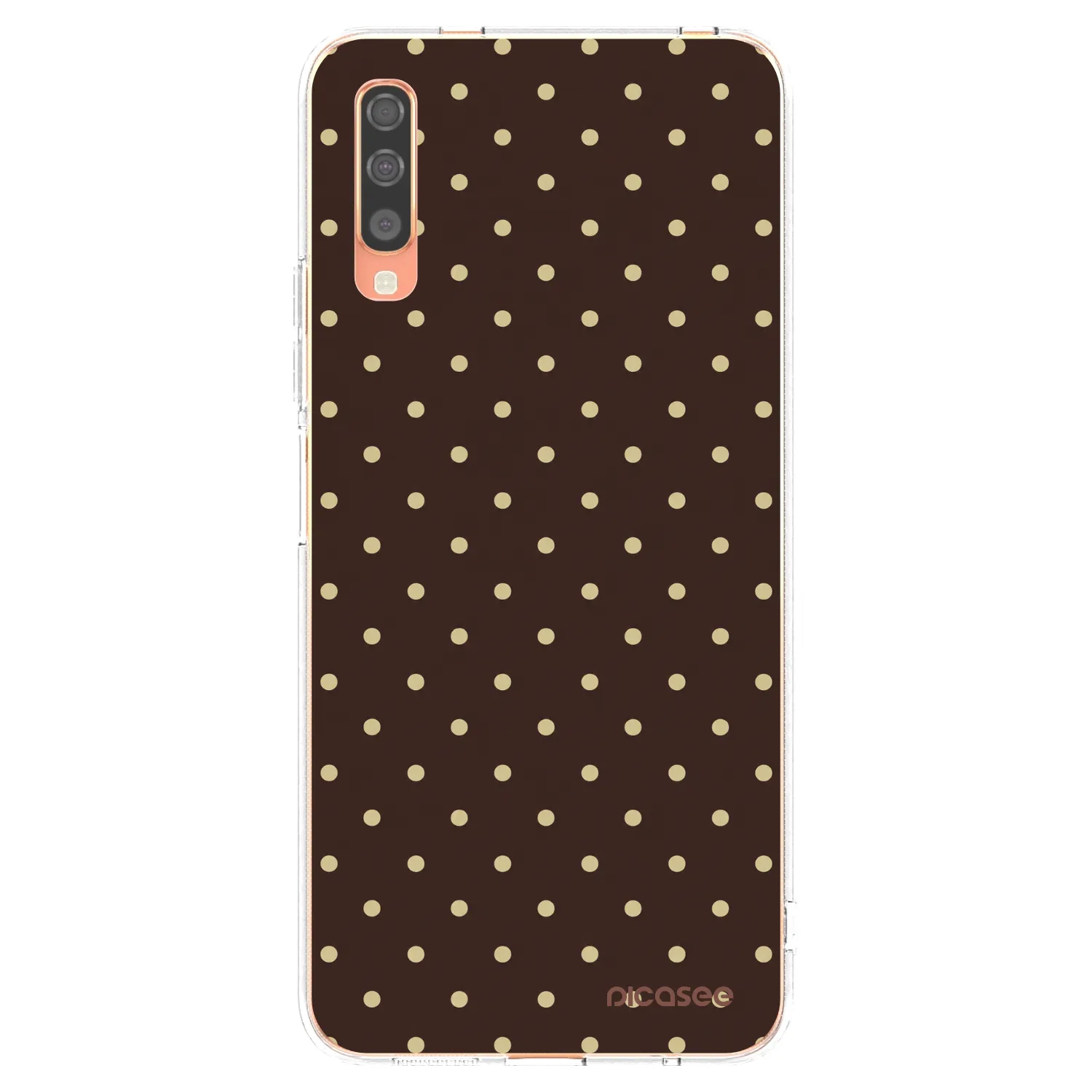 Picasee husă transparentă din silicon pentru Samsung Galaxy A70 A705F - Vanilla Dots & Chocolate