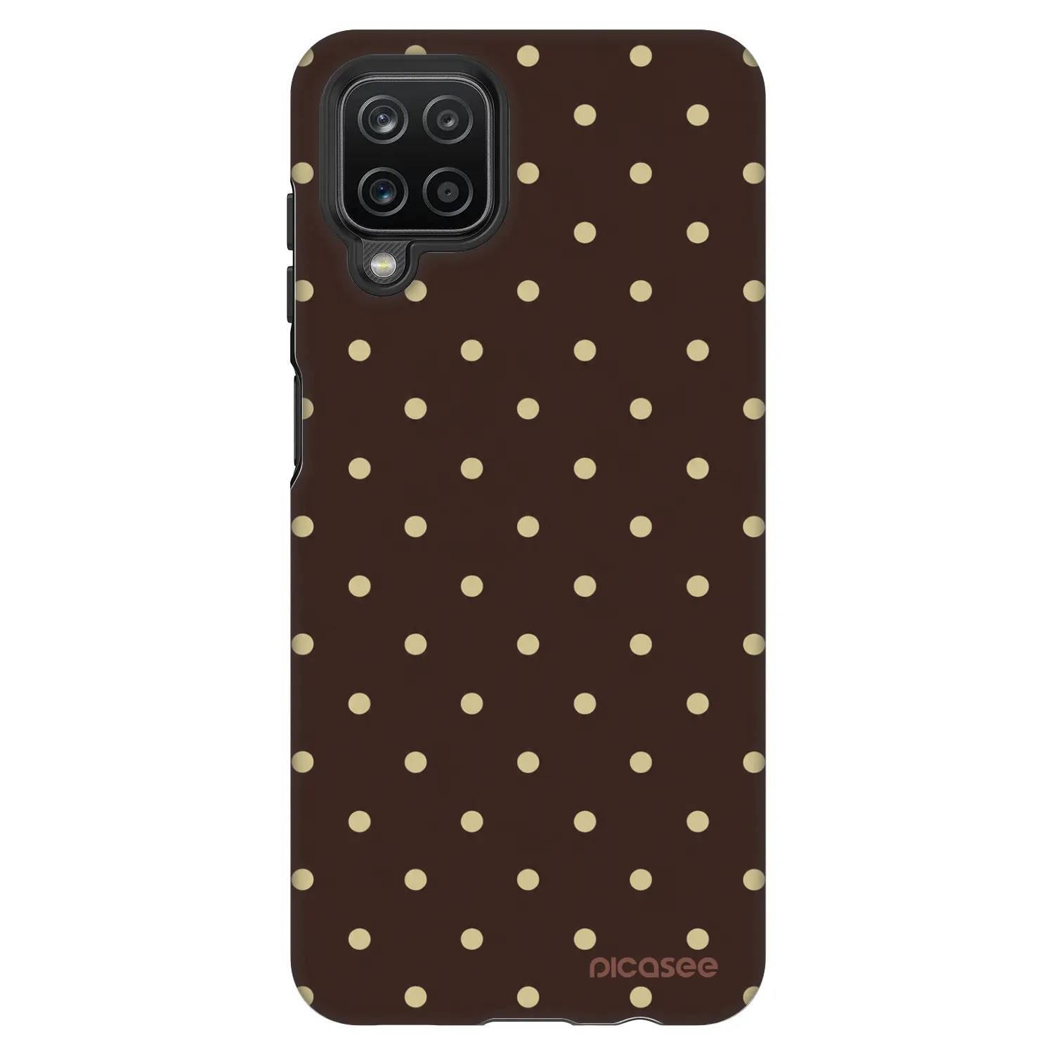 Picasee Fashion Case pentru Samsung Galaxy A12 A125F - Vanilla Dots & Chocolate
