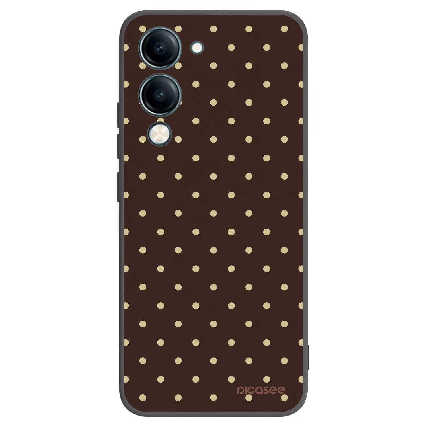 Picasee husă neagră din silicon pentru Vivo Y29s 5G - Vanilla Dots & Chocolate