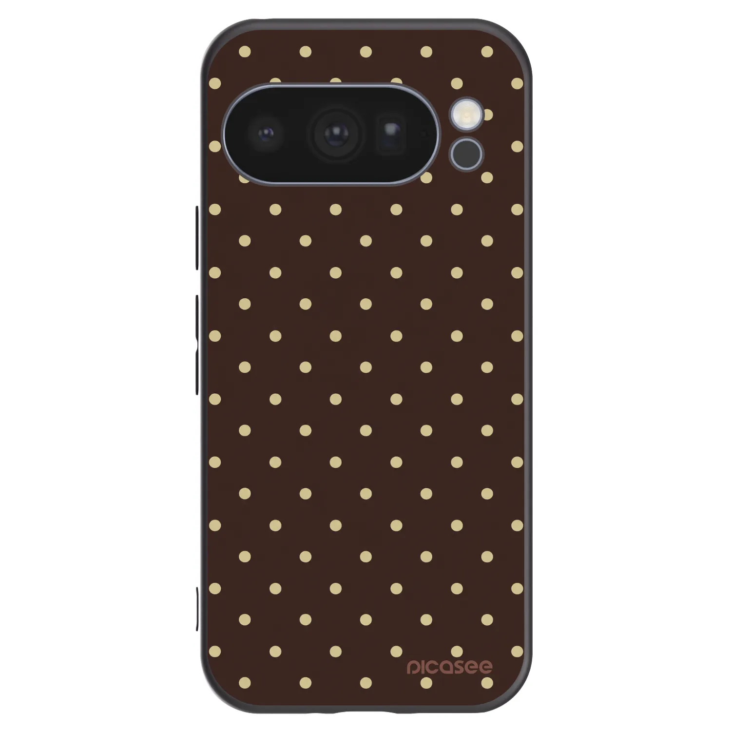 Picasee husă neagră din silicon pentru Google Pixel 10 Pro - Vanilla Dots & Chocolate