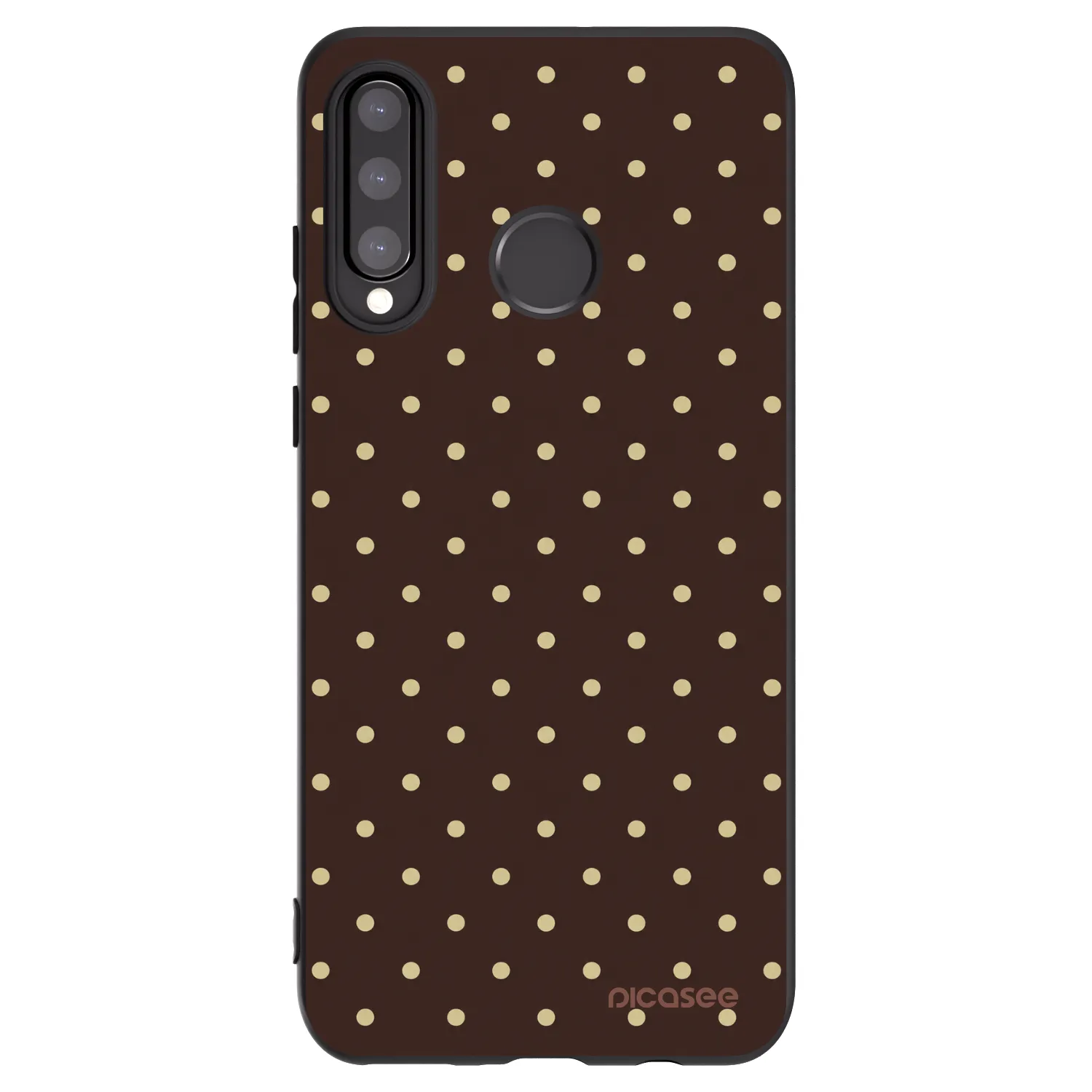Picasee husă neagră din silicon pentru Huawei P30 Lite - Vanilla Dots & Chocolate