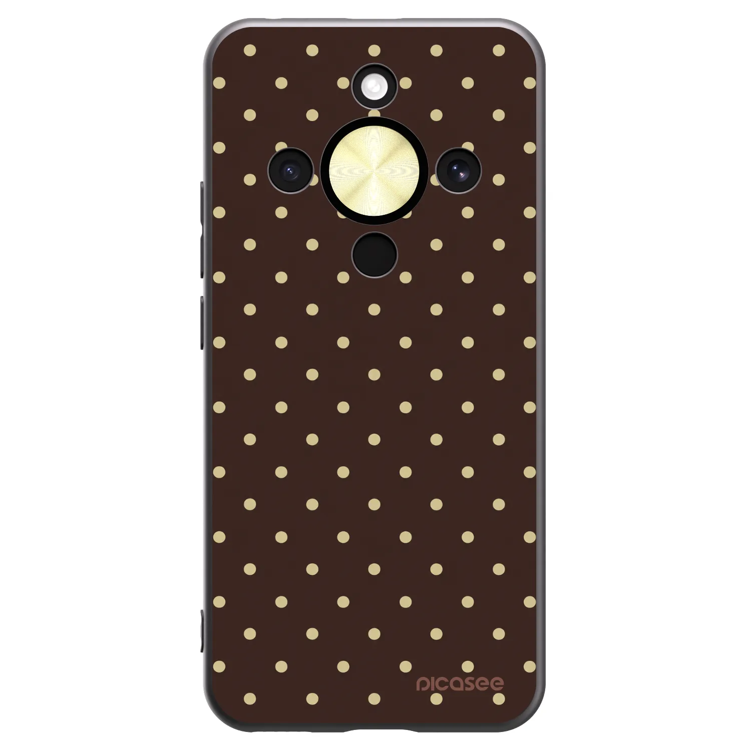 Picasee husă neagră din silicon pentru Honor Magic8 Lite 5G - Vanilla Dots & Chocolate