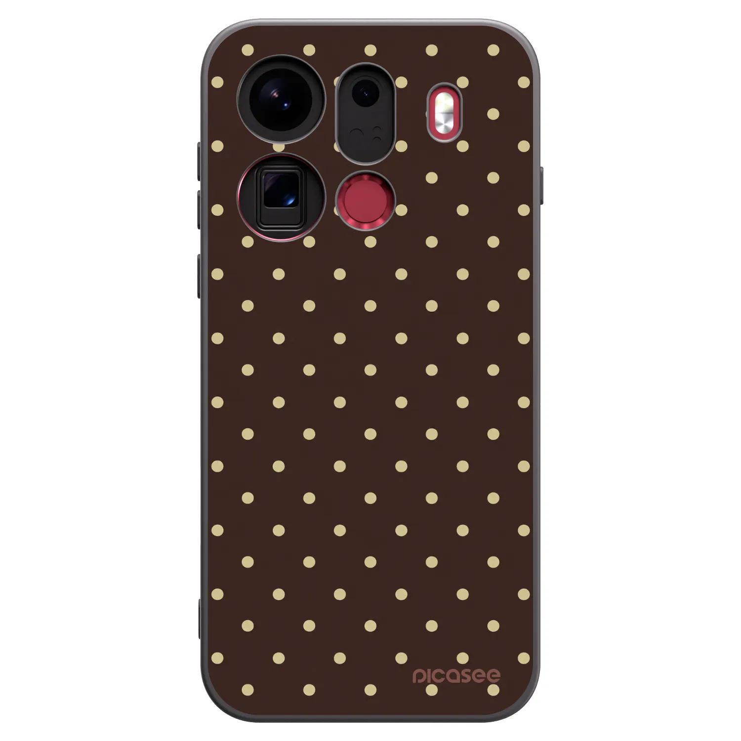 Picasee husă neagră din silicon pentru OPPO Find X9 Pro - Vanilla Dots & Chocolate