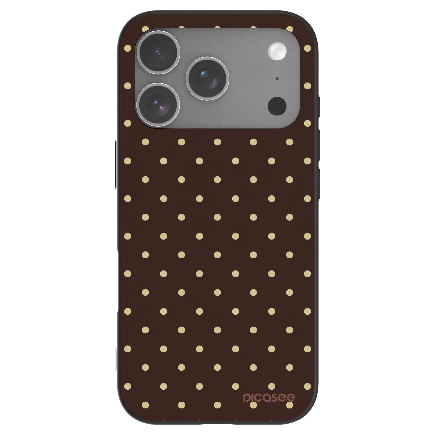 Picasee husă neagră din silicon pentru Apple iPhone 18 Pro - Vanilla Dots & Chocolate