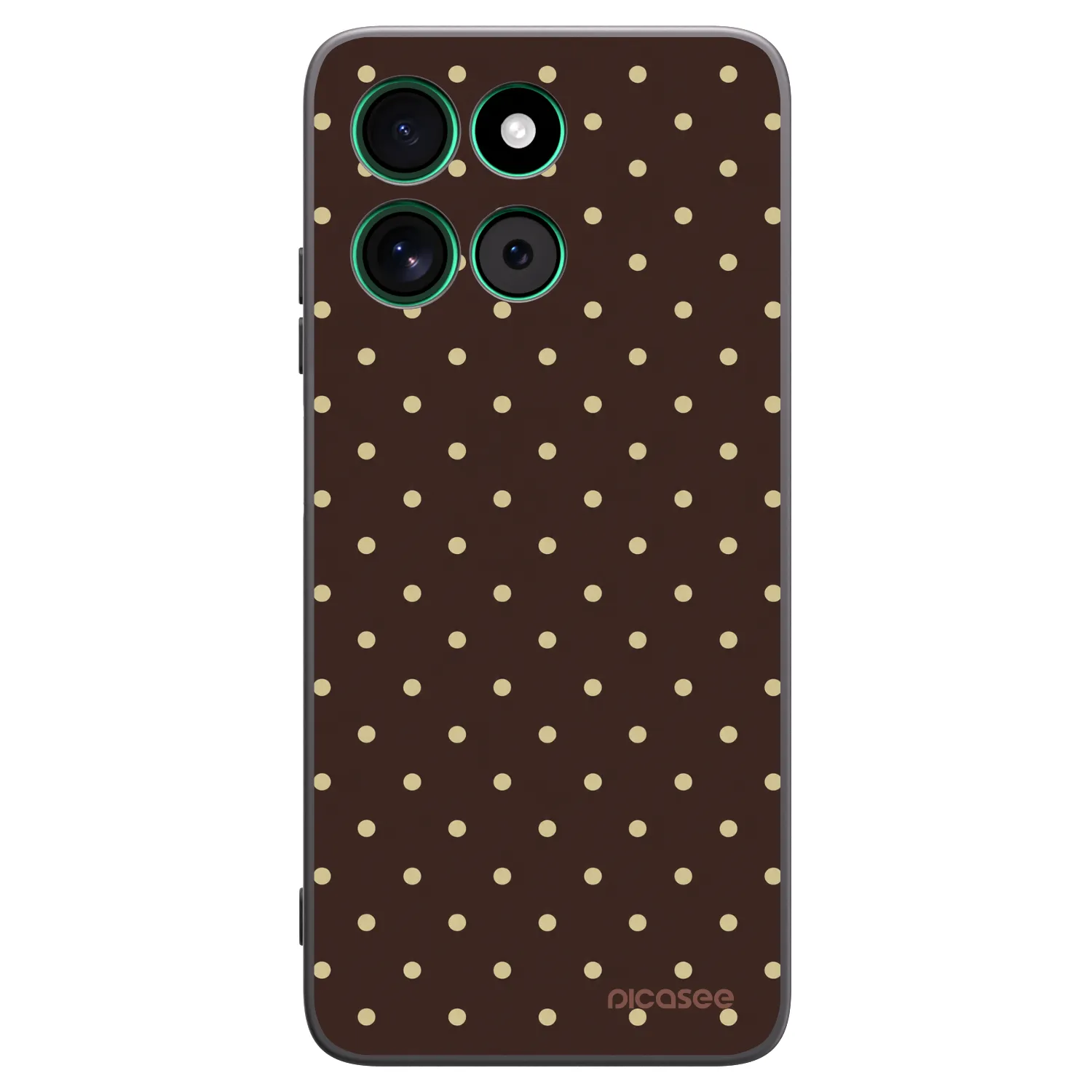 Picasee husă neagră din silicon pentru Motorola Moto G57 Power - Vanilla Dots & Chocolate