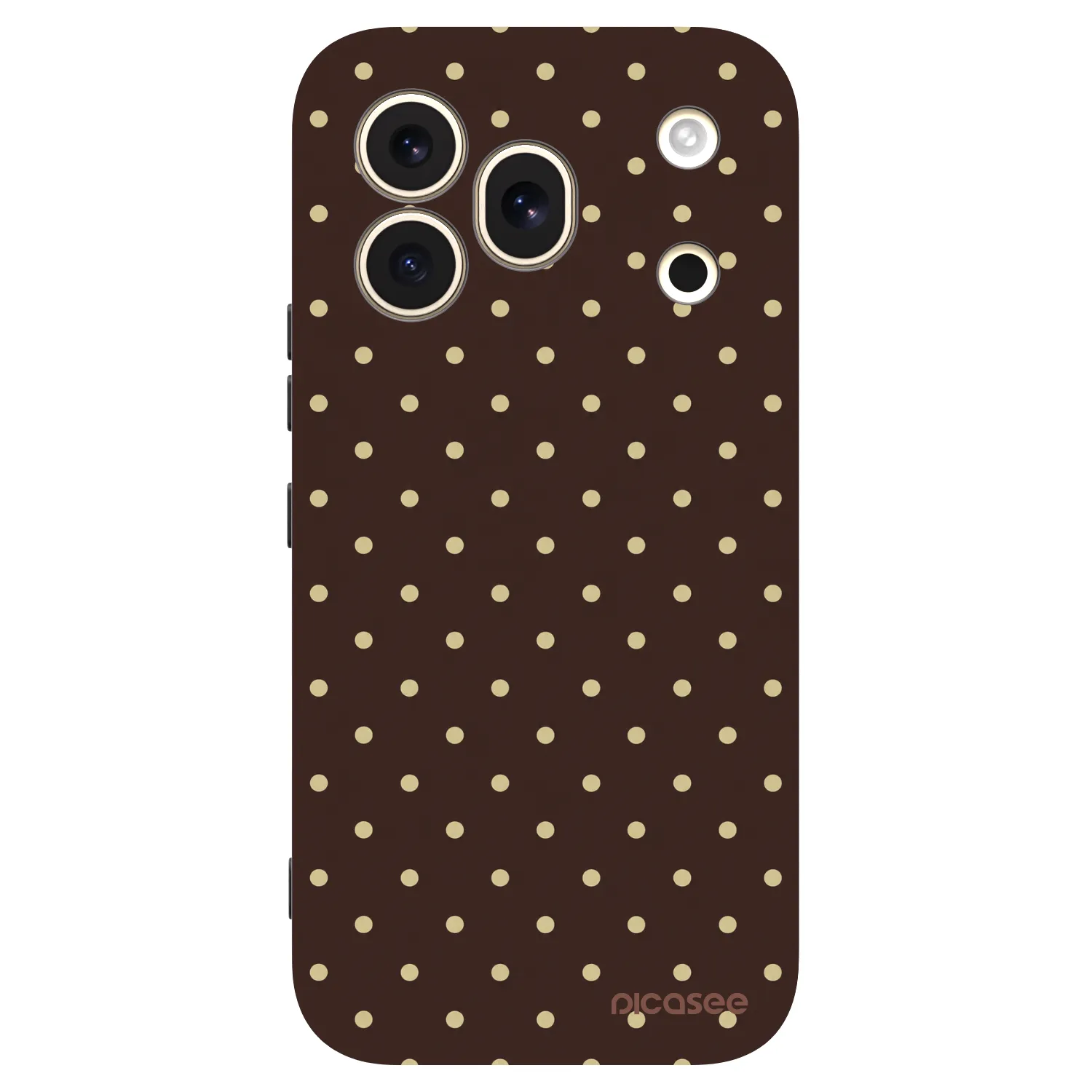 Picasee husă neagră din silicon pentru Honor 600 Pro - Vanilla Dots & Chocolate