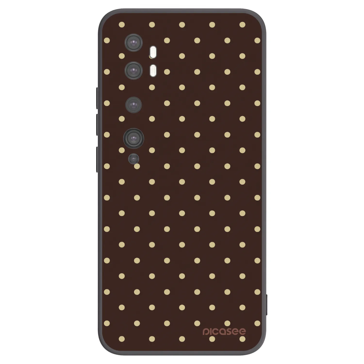 Picasee husă neagră din silicon pentru Xiaomi Mi Note 10 (Pro) - Vanilla Dots & Chocolate