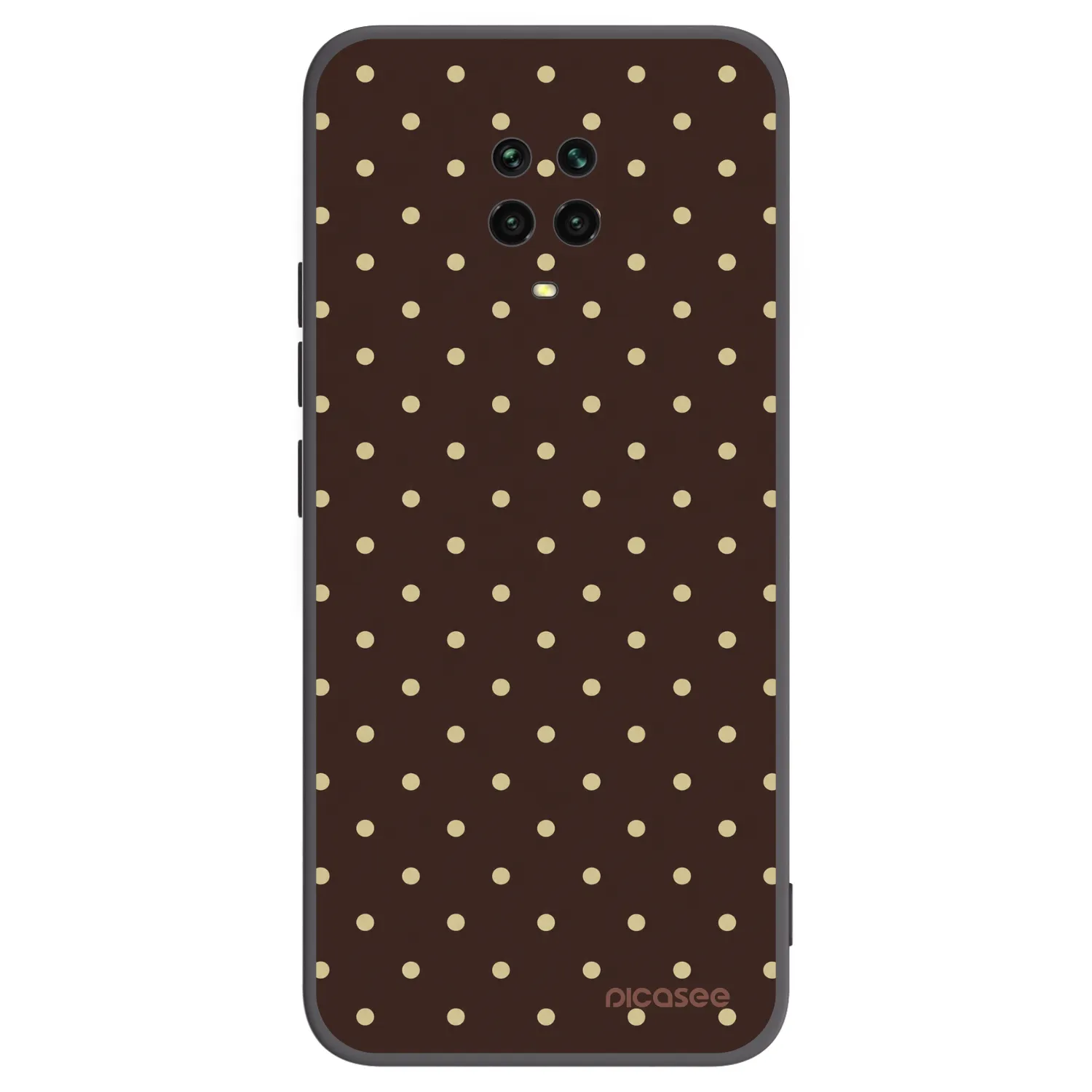 Picasee husă neagră din silicon pentru Xiaomi Redmi Note 9S - Vanilla Dots & Chocolate