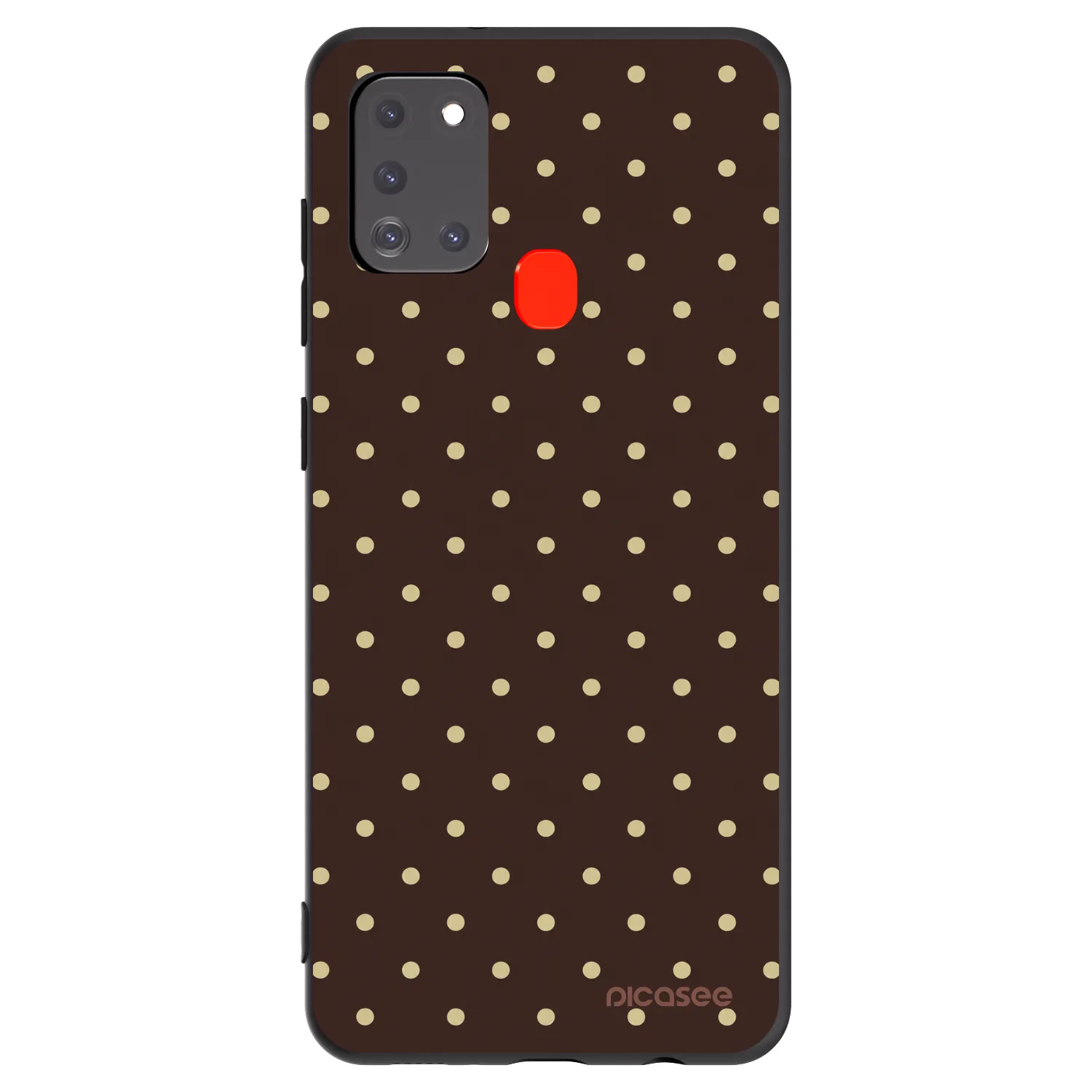 Picasee husă neagră din silicon pentru Samsung Galaxy A21s - Vanilla Dots & Chocolate
