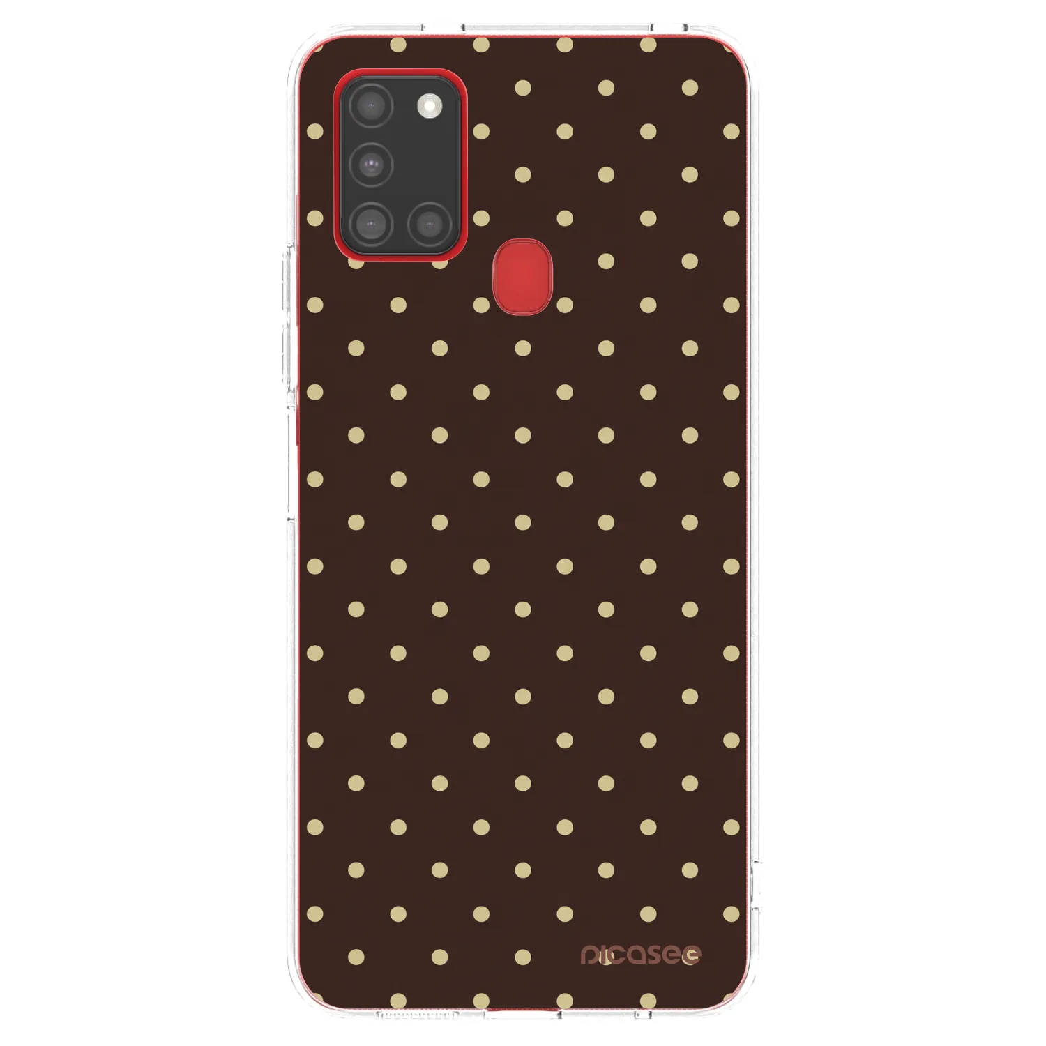 Picasee husă transparentă din silicon pentru Samsung Galaxy A21s - Vanilla Dots & Chocolate