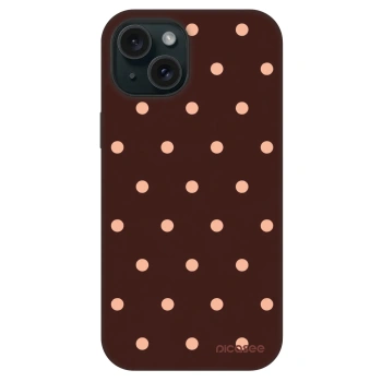 Husă pentru Apple iPhone 15 - Peach Dots & Chocolate