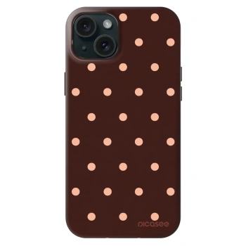 Husă pentru Apple iPhone 15 Plus - Peach Dots & Chocolate