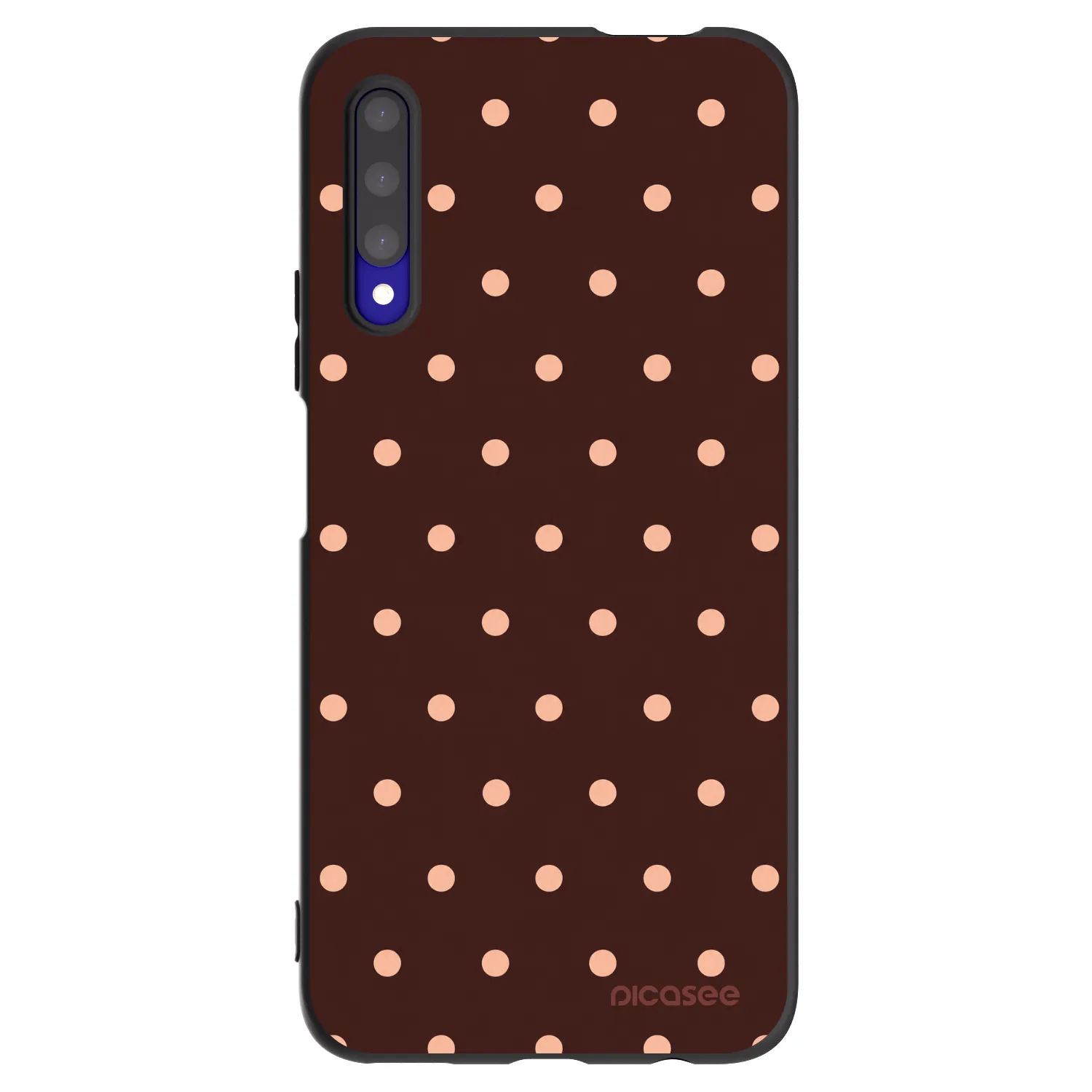 Picasee husă neagră din silicon pentru Honor 9X Pro - Peach Dots & Chocolate