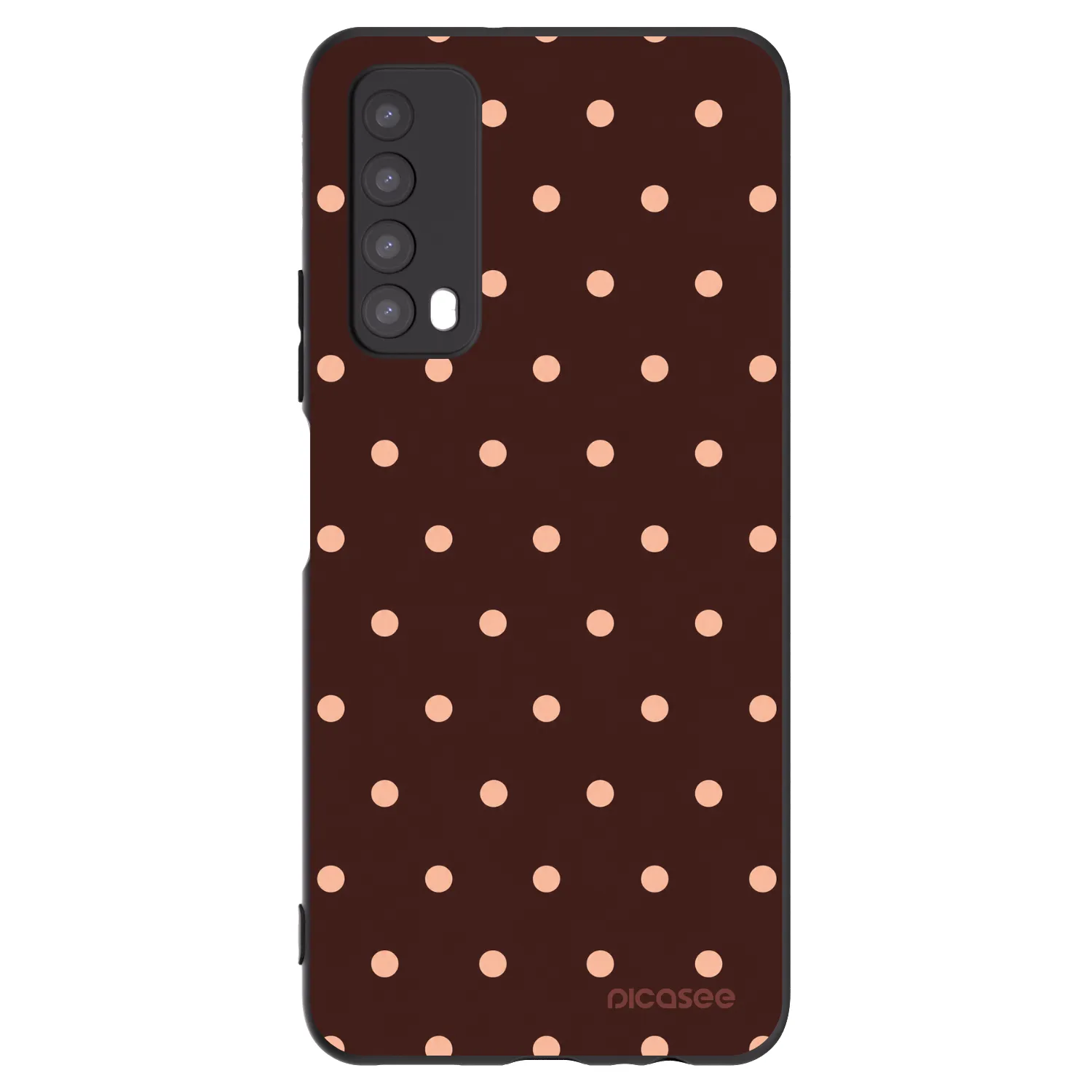 Picasee husă neagră din silicon pentru Huawei P Smart 2021 - Peach Dots & Chocolate