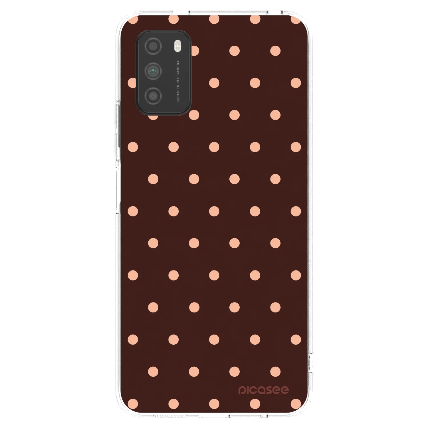 Picasee husă transparentă din silicon pentru Xiaomi Poco M3 - Peach Dots & Chocolate