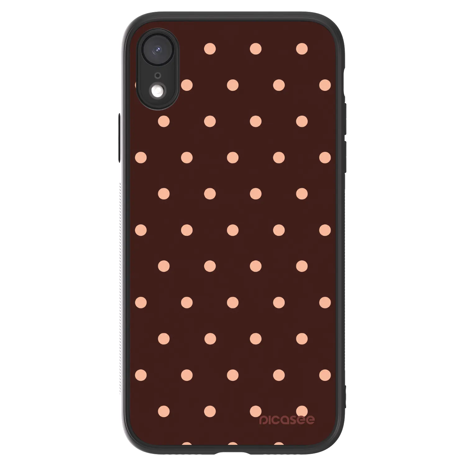 Picasee ULTIMATE CASE pentru Apple iPhone XR - Peach Dots & Chocolate