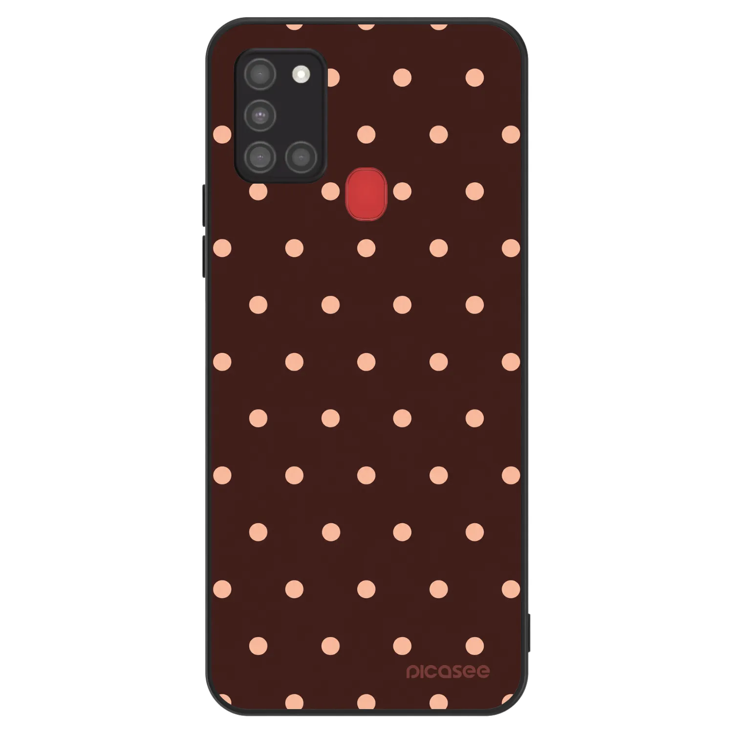 Picasee ULTIMATE CASE pentru Samsung Galaxy A21s - Peach Dots & Chocolate