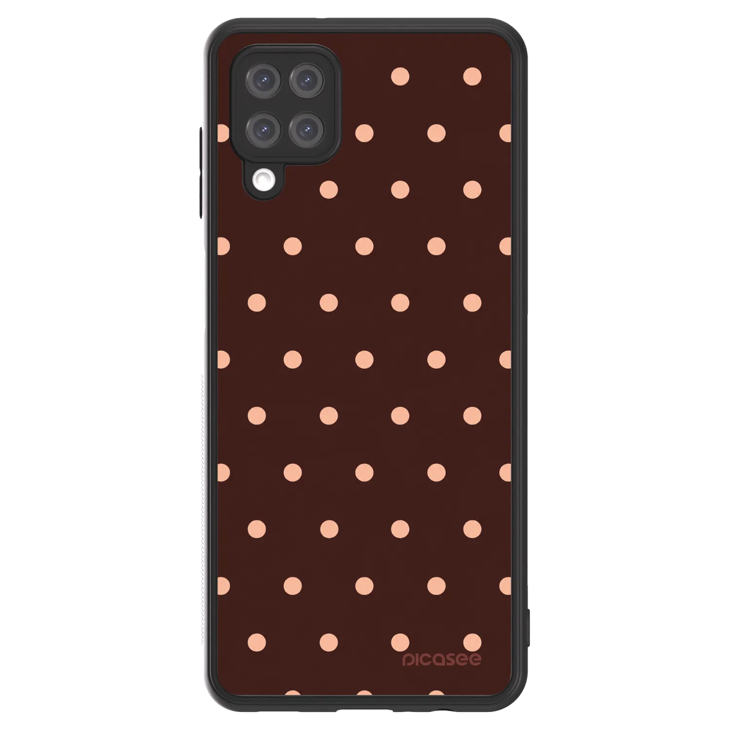 Picasee ULTIMATE CASE pentru Samsung Galaxy A12 A125F - Peach Dots & Chocolate