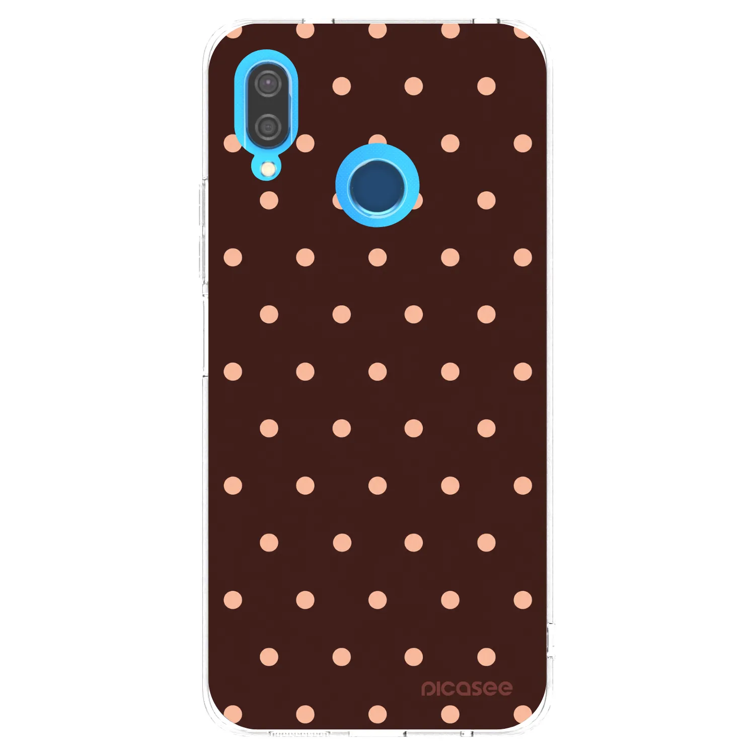 Picasee husă transparentă din silicon pentru Huawei P20 Lite - Peach Dots & Chocolate