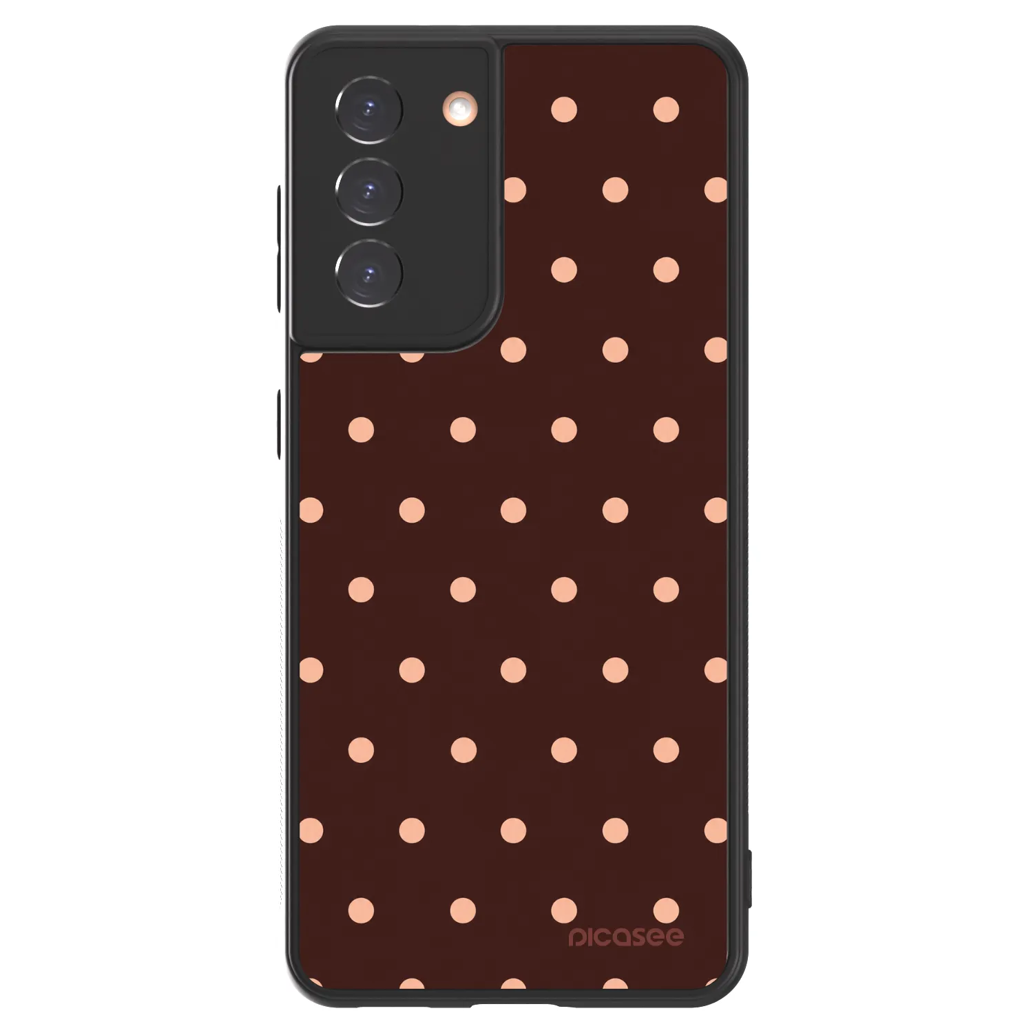 Picasee ULTIMATE CASE pentru Samsung Galaxy S21 5G G991B - Peach Dots & Chocolate