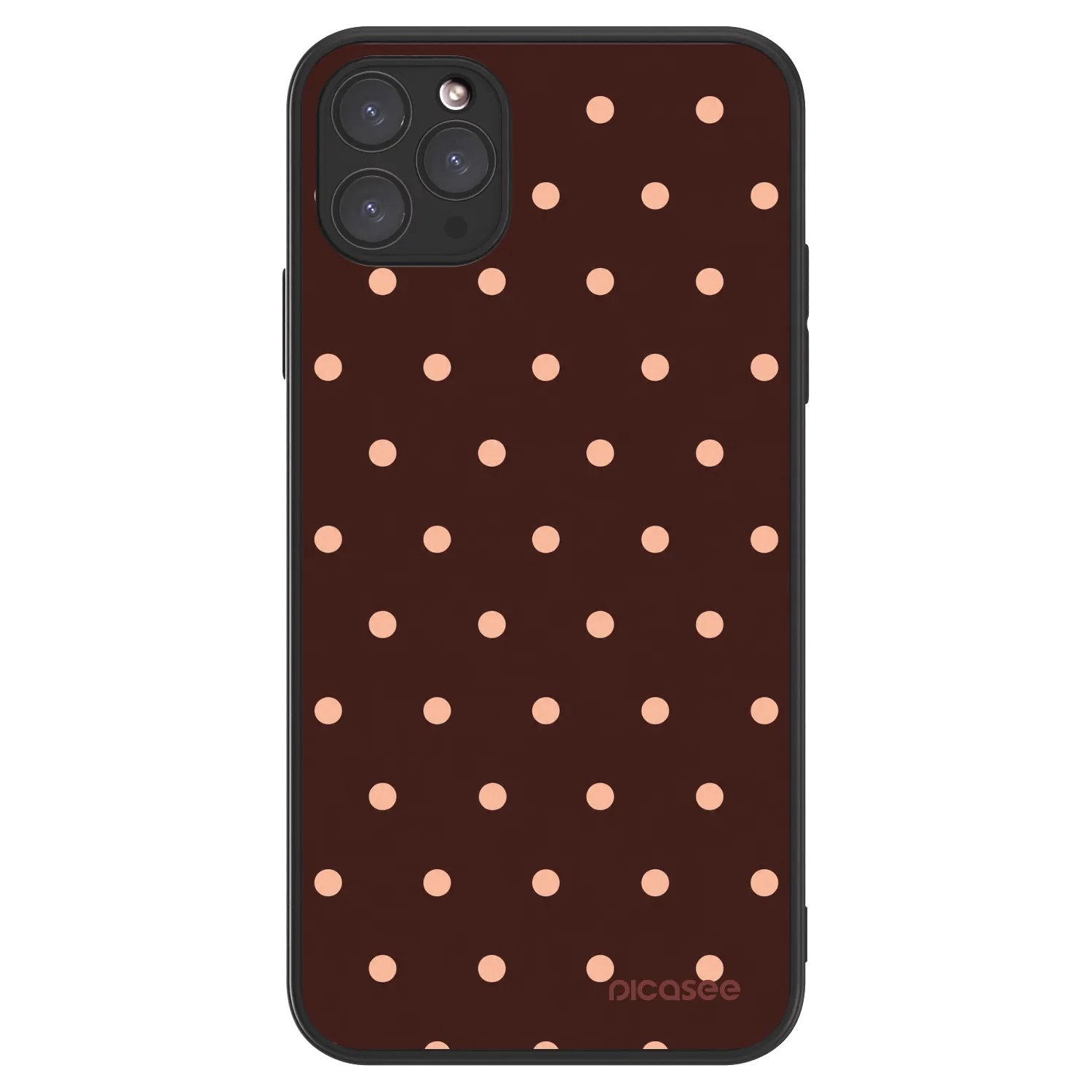 Picasee ULTIMATE CASE pentru Apple iPhone 11 Pro Max - Peach Dots & Chocolate