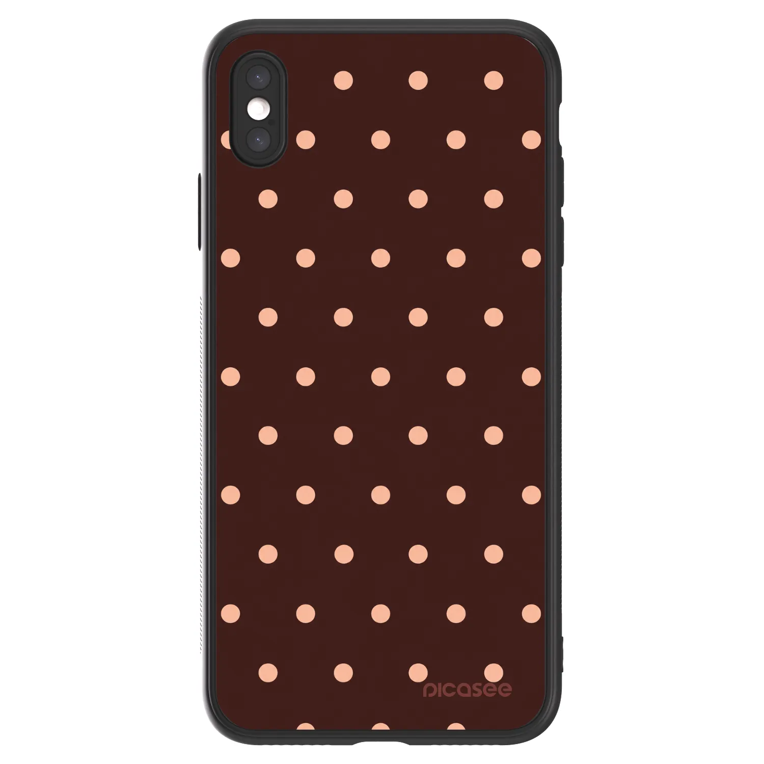 Picasee ULTIMATE CASE pentru Apple iPhone XS Max - Peach Dots & Chocolate