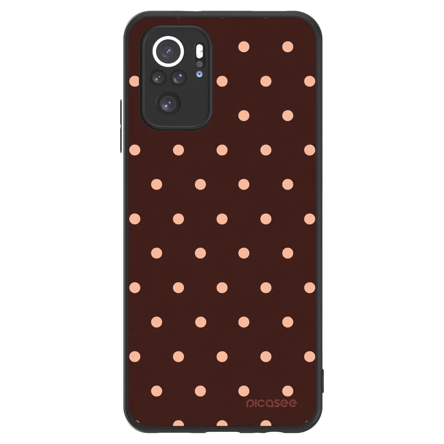 Picasee ULTIMATE CASE pentru Xiaomi Redmi Note 10 - Peach Dots & Chocolate
