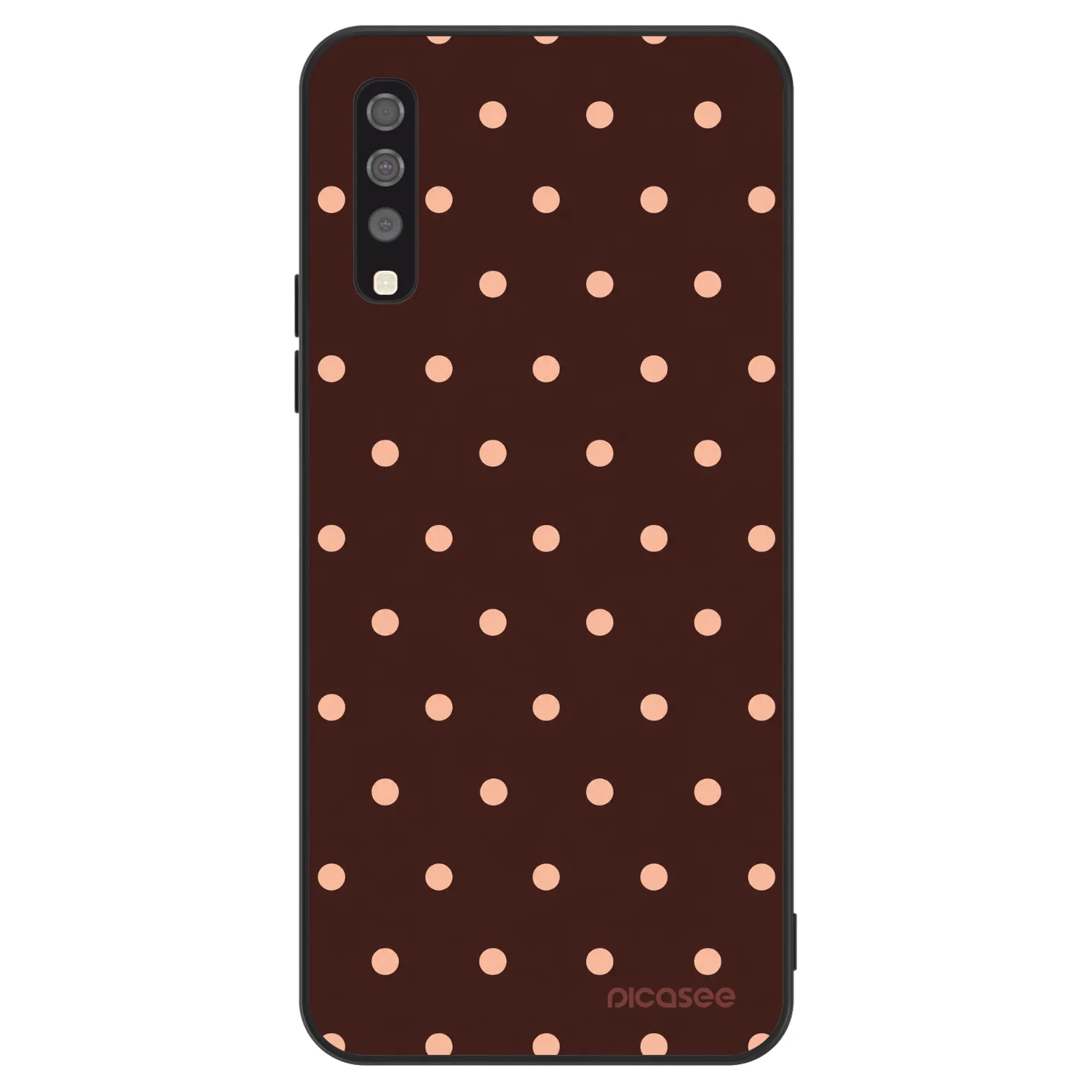 Picasee ULTIMATE CASE pentru Samsung Galaxy A70 A705F - Peach Dots & Chocolate