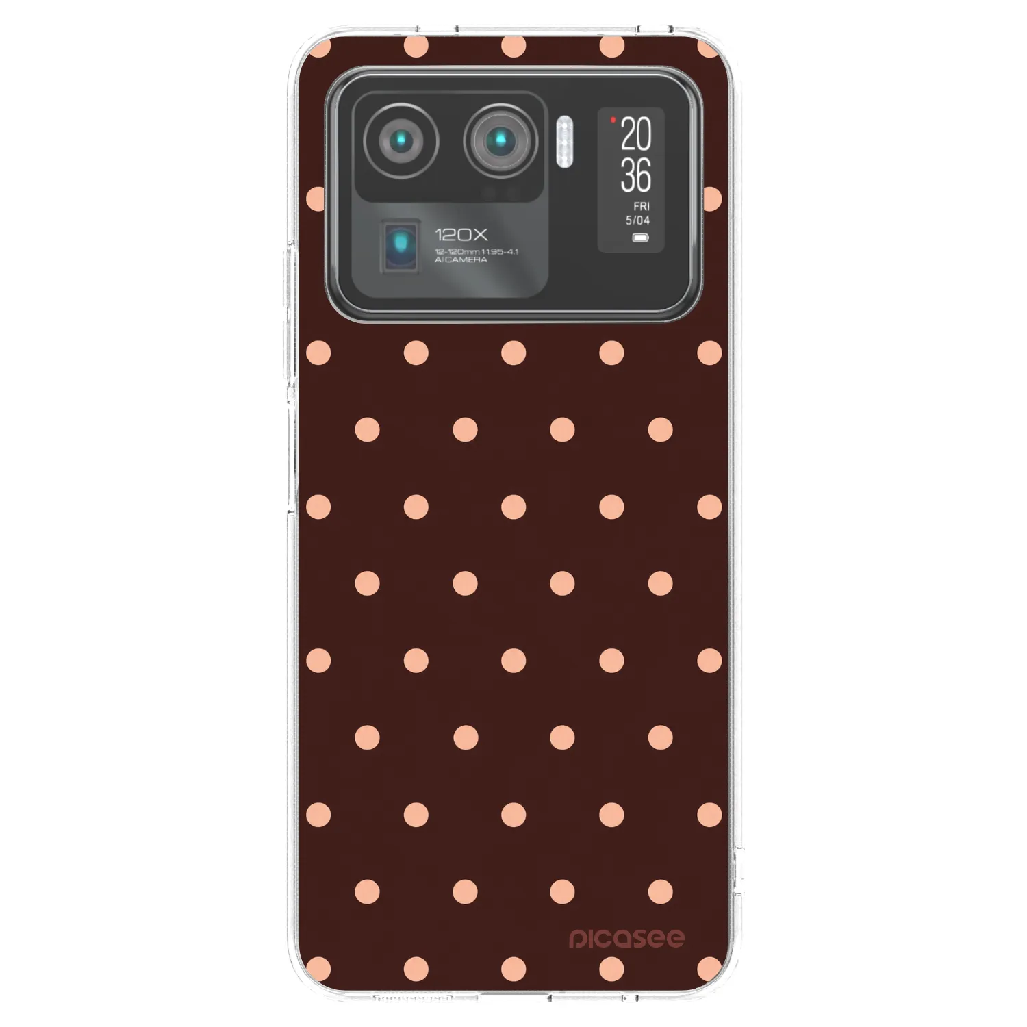 Picasee husă transparentă din silicon pentru Xiaomi Mi 11 Ultra - Peach Dots & Chocolate