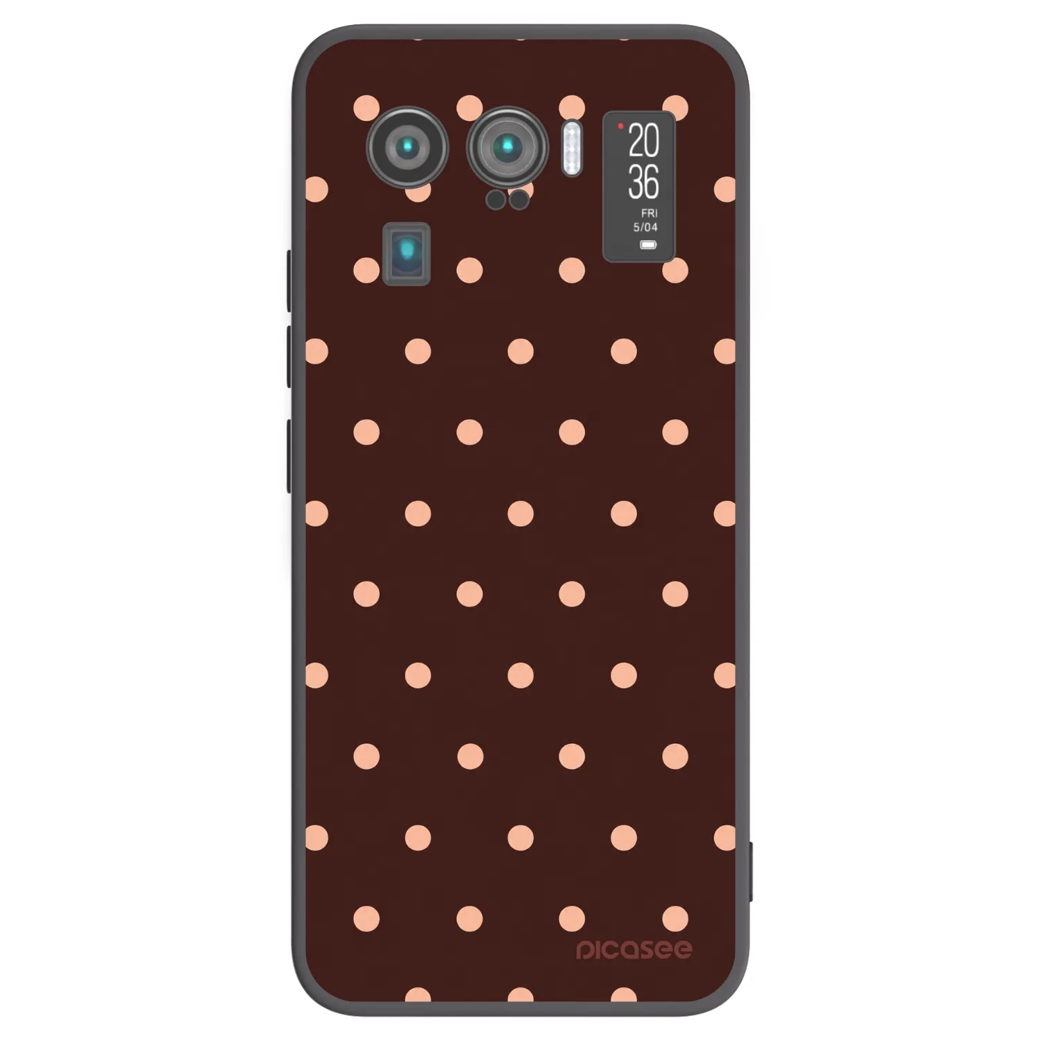 Picasee husă neagră din silicon pentru Xiaomi Mi 11 Ultra - Peach Dots & Chocolate