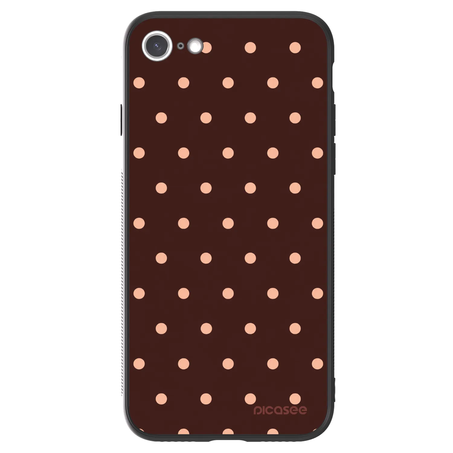 Picasee ULTIMATE CASE pentru Apple iPhone 8 - Peach Dots & Chocolate