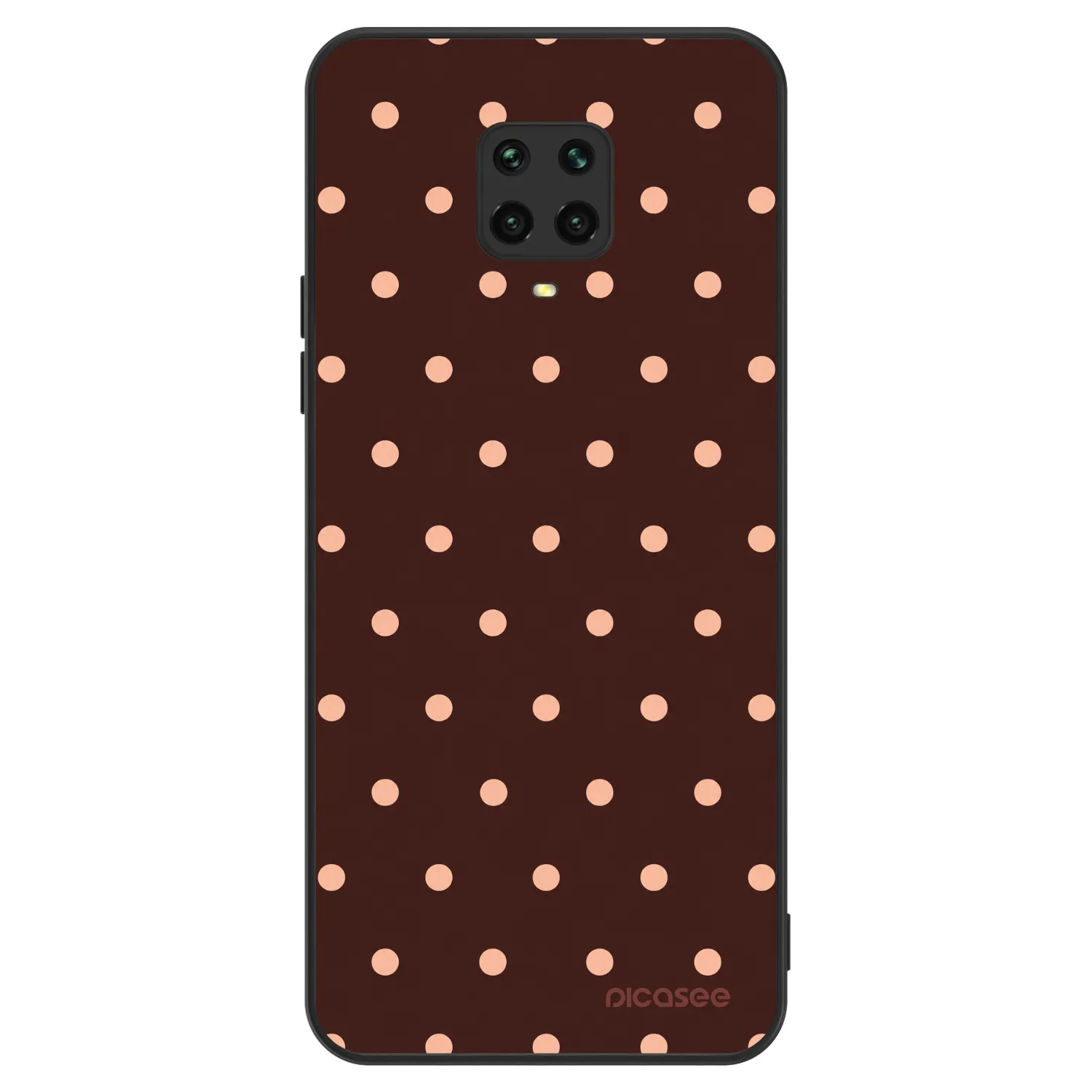 Picasee ULTIMATE CASE pentru Xiaomi Redmi Note 9S - Peach Dots & Chocolate