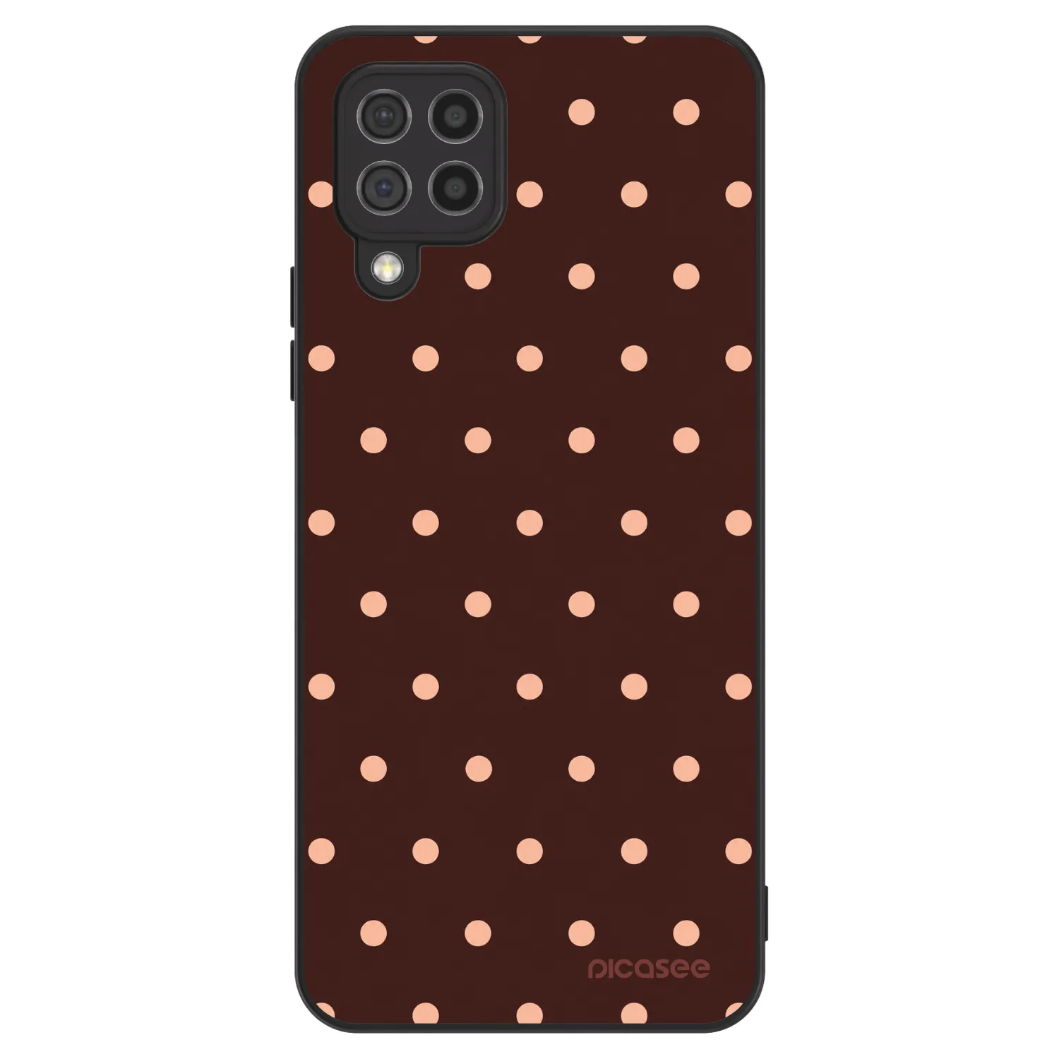 Picasee ULTIMATE CASE pentru Samsung Galaxy A22 A225F 4G - Peach Dots & Chocolate